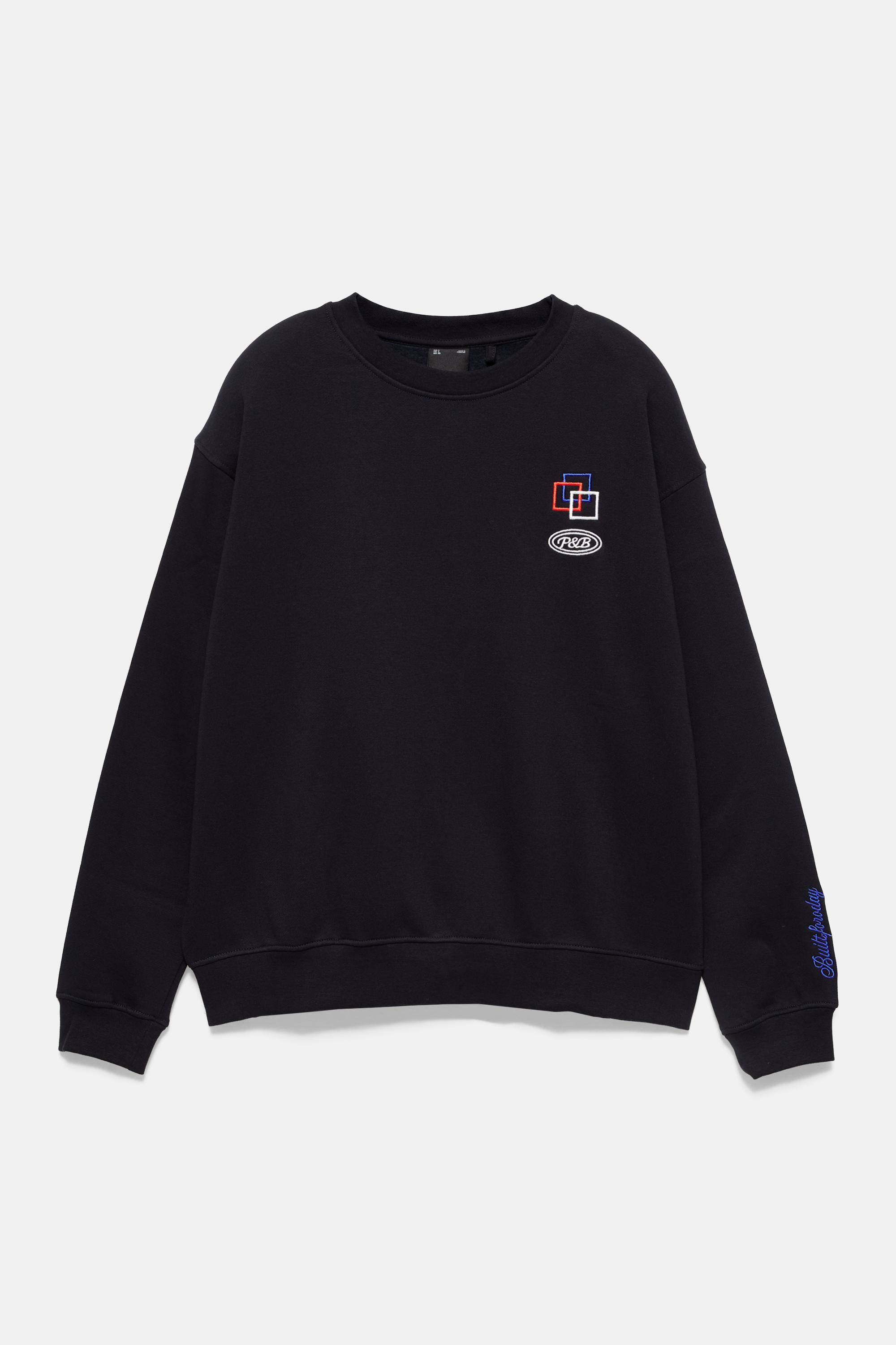 Pull&Bear Kutulu kesim grafik sweatshirt görsel 8
