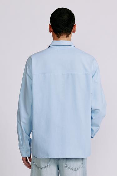 Embroidered long sleeve shirt — Pale blue 6