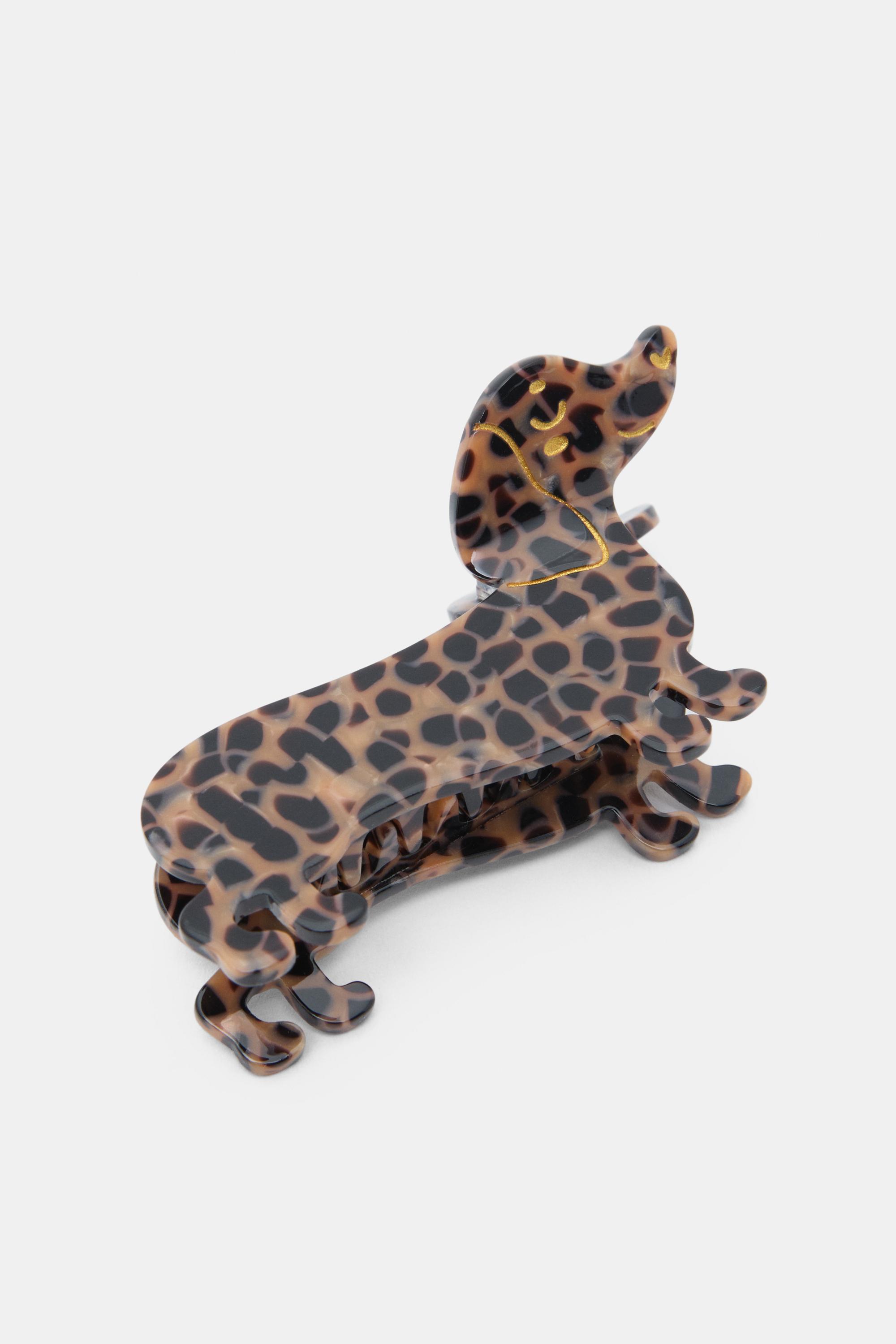 Dog hair clip — Brown