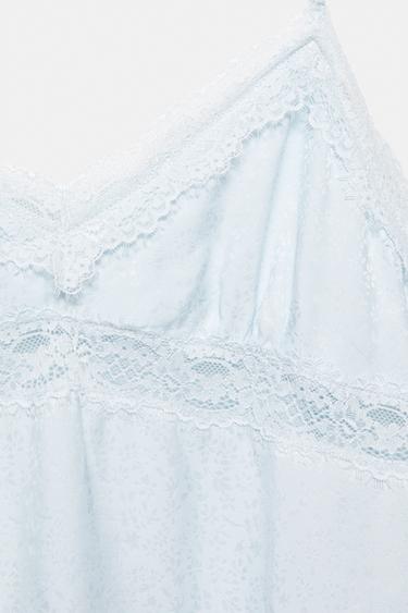 Strappy lace camisole top — Pastel blue 6