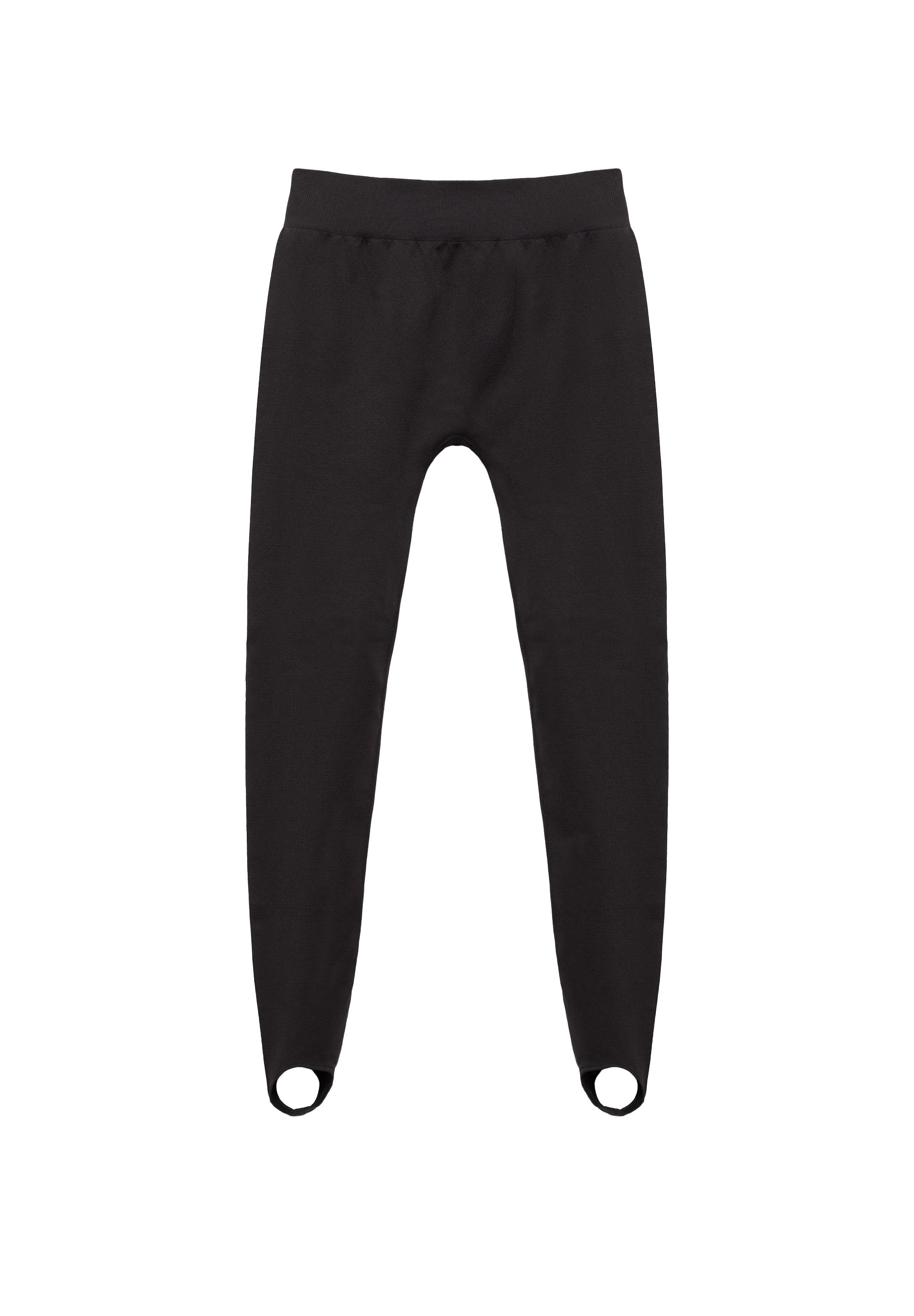 Fine stirrup leggings — Black