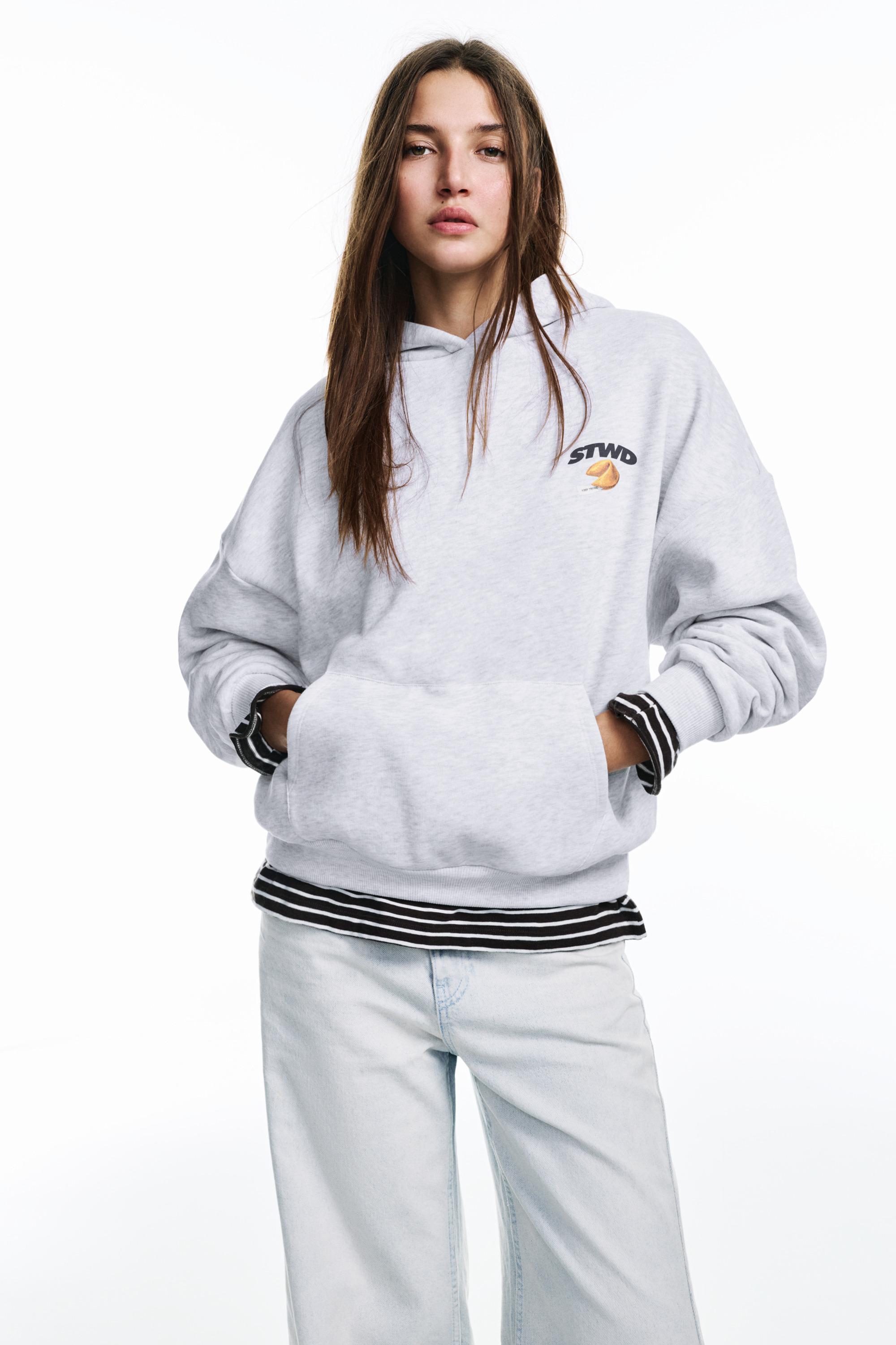 STWD kurabiye kapüşonlu sweatshirt - Görsel 6
