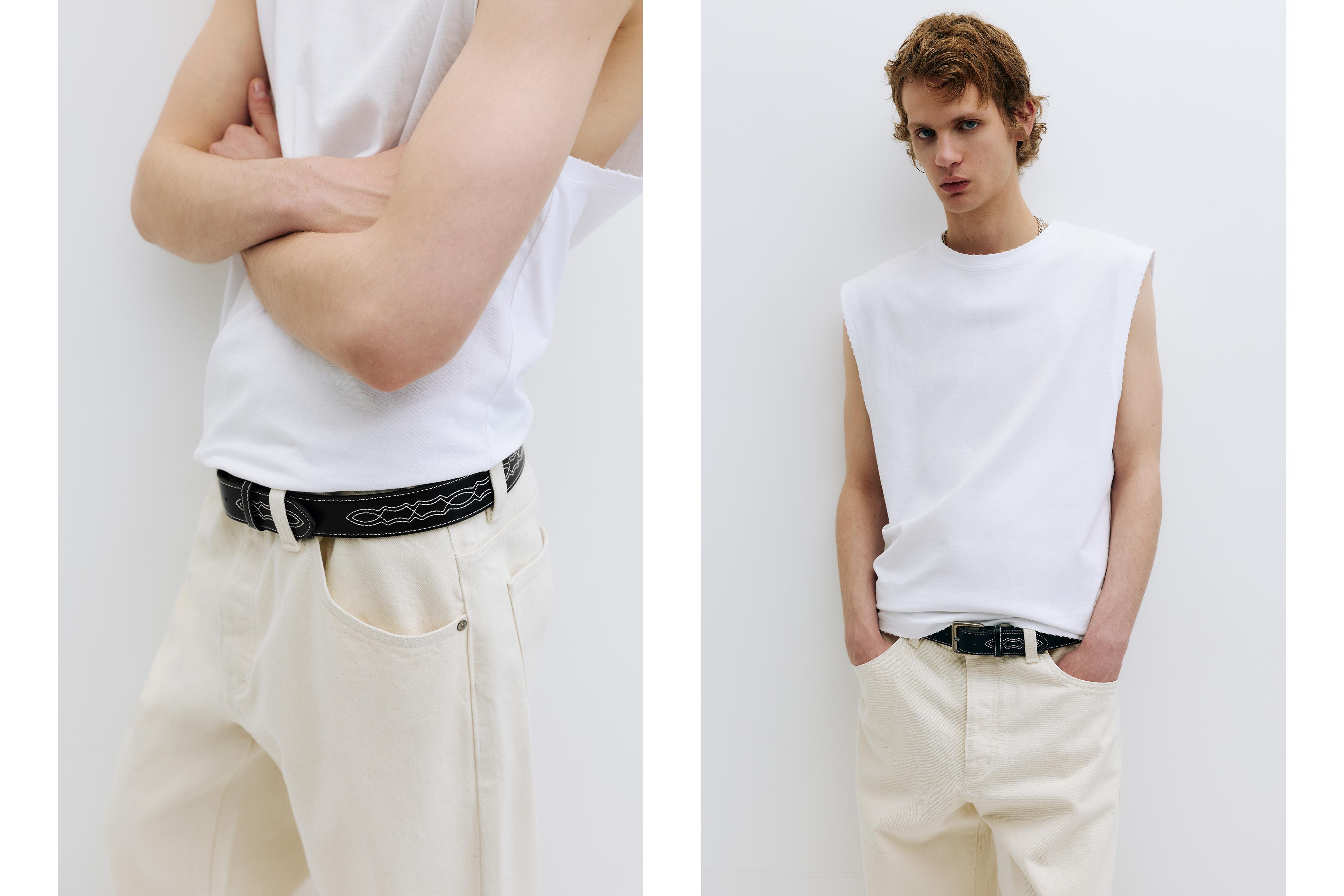 Dikiş detaylı suni deri kemer - Görsel 12