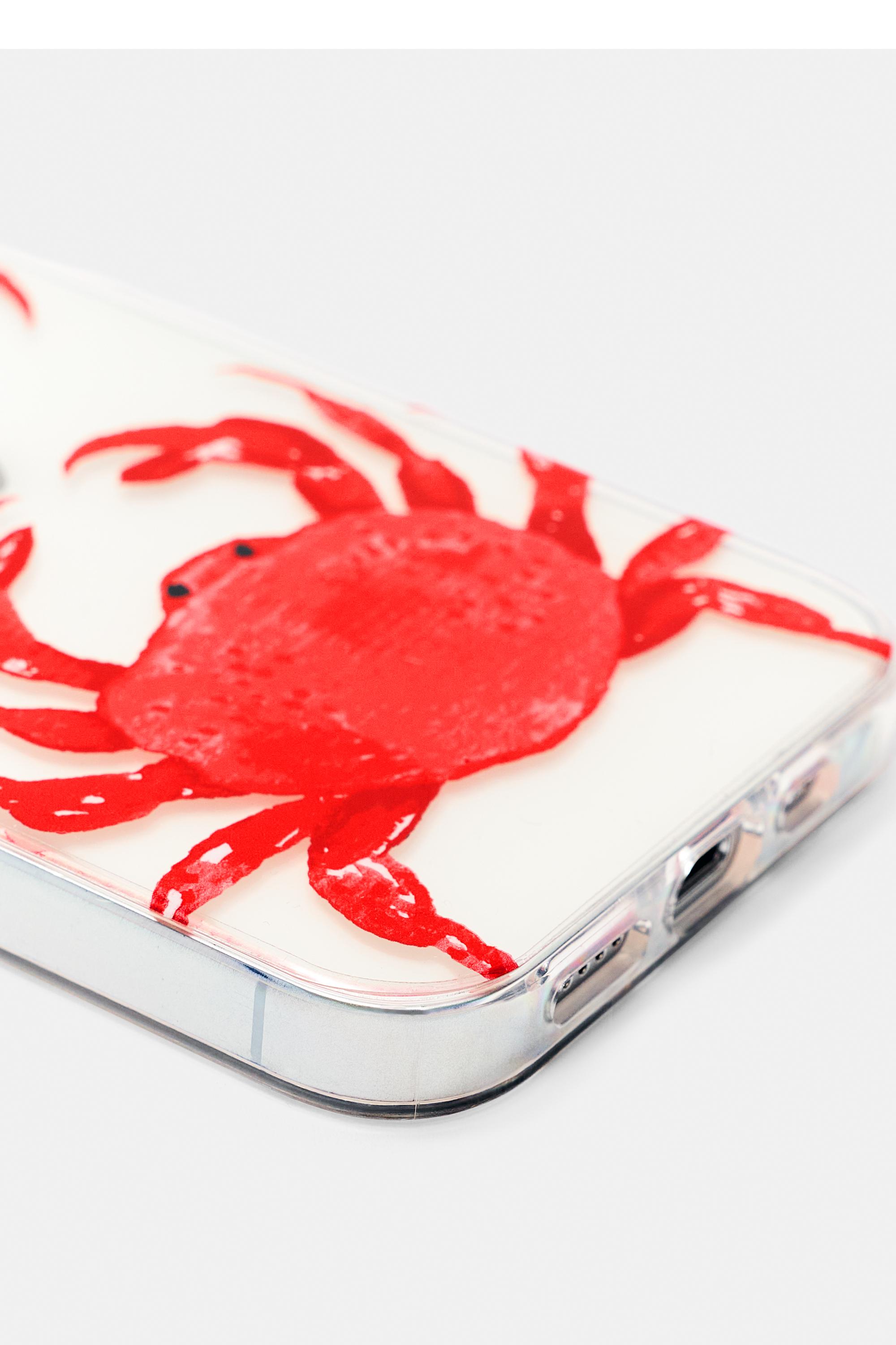 Crab iPhone case — Red (alternate view)