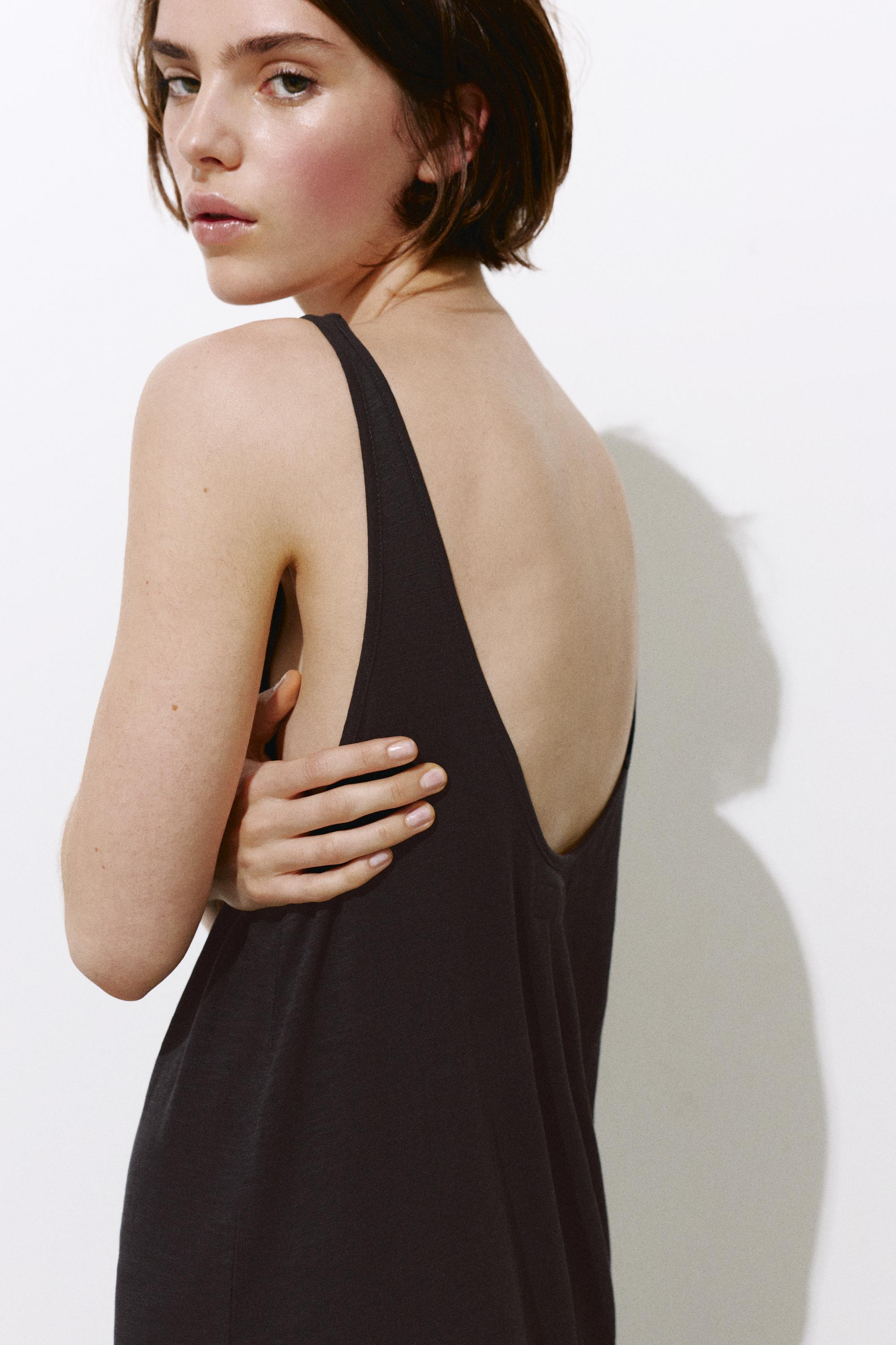 Strappy midi dress — Anthracite grey