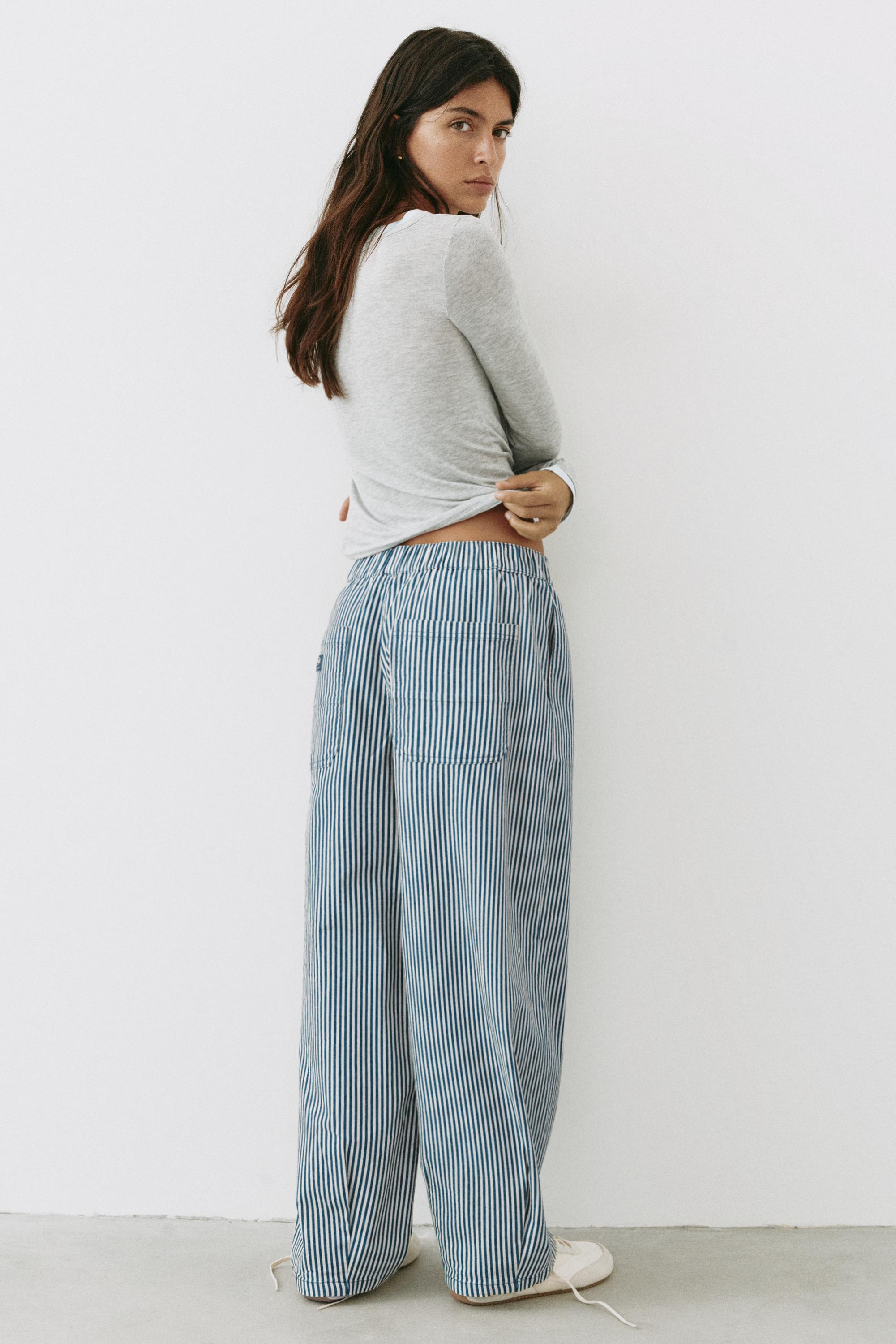 Barrel trousers — Navy