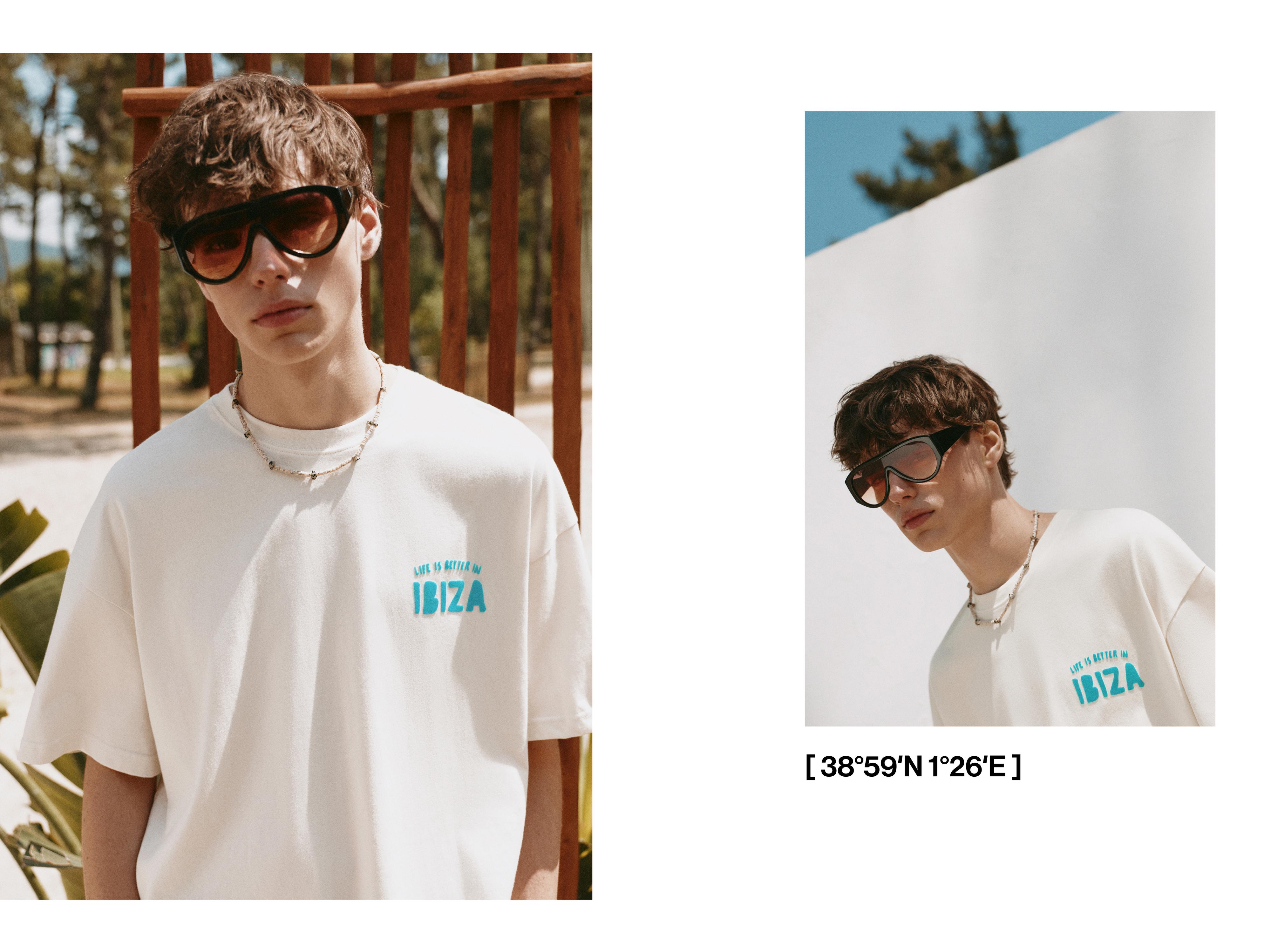 Ibiza graphic boxy-fit T-shirt — White