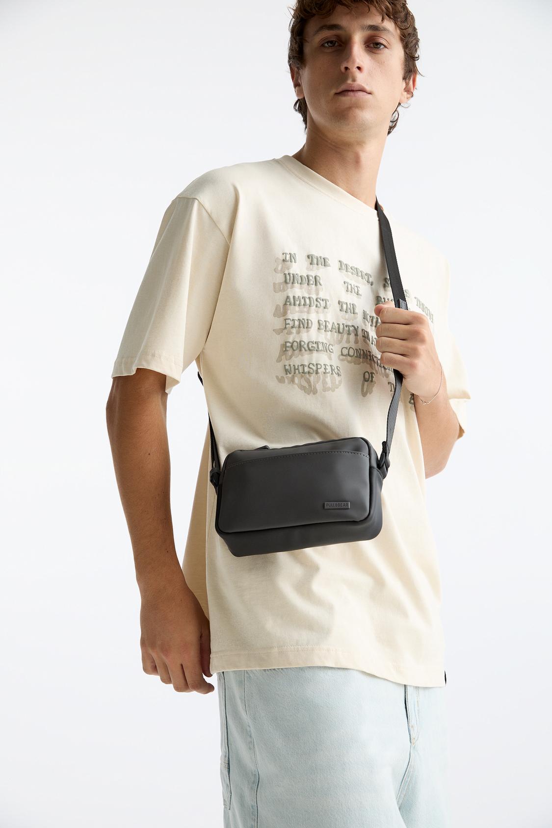 Bolso Para Hombre Pull And Bear Bolsa Bandolera Engomada PULL&BEAR