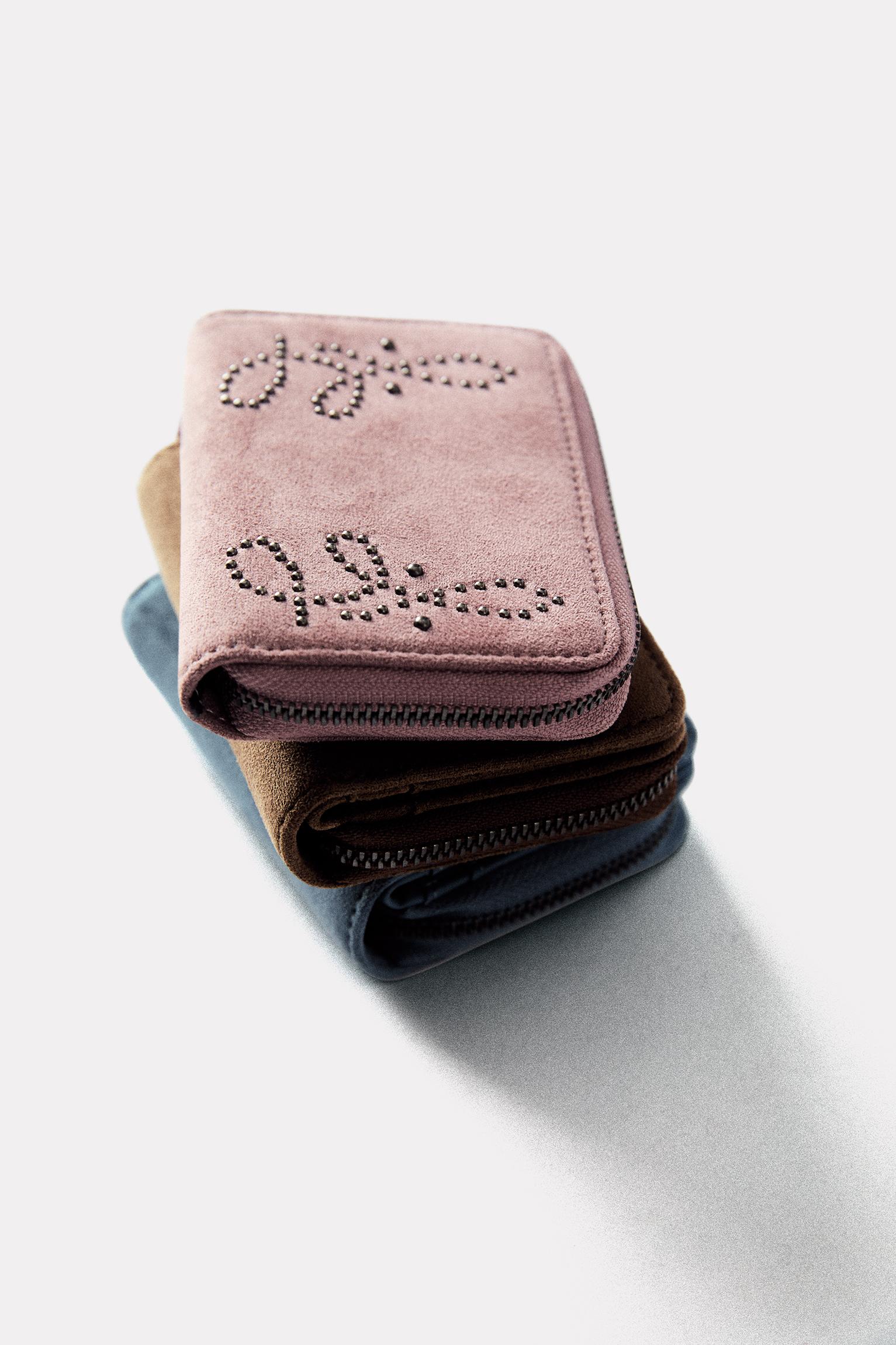 Studded wallet — Pink