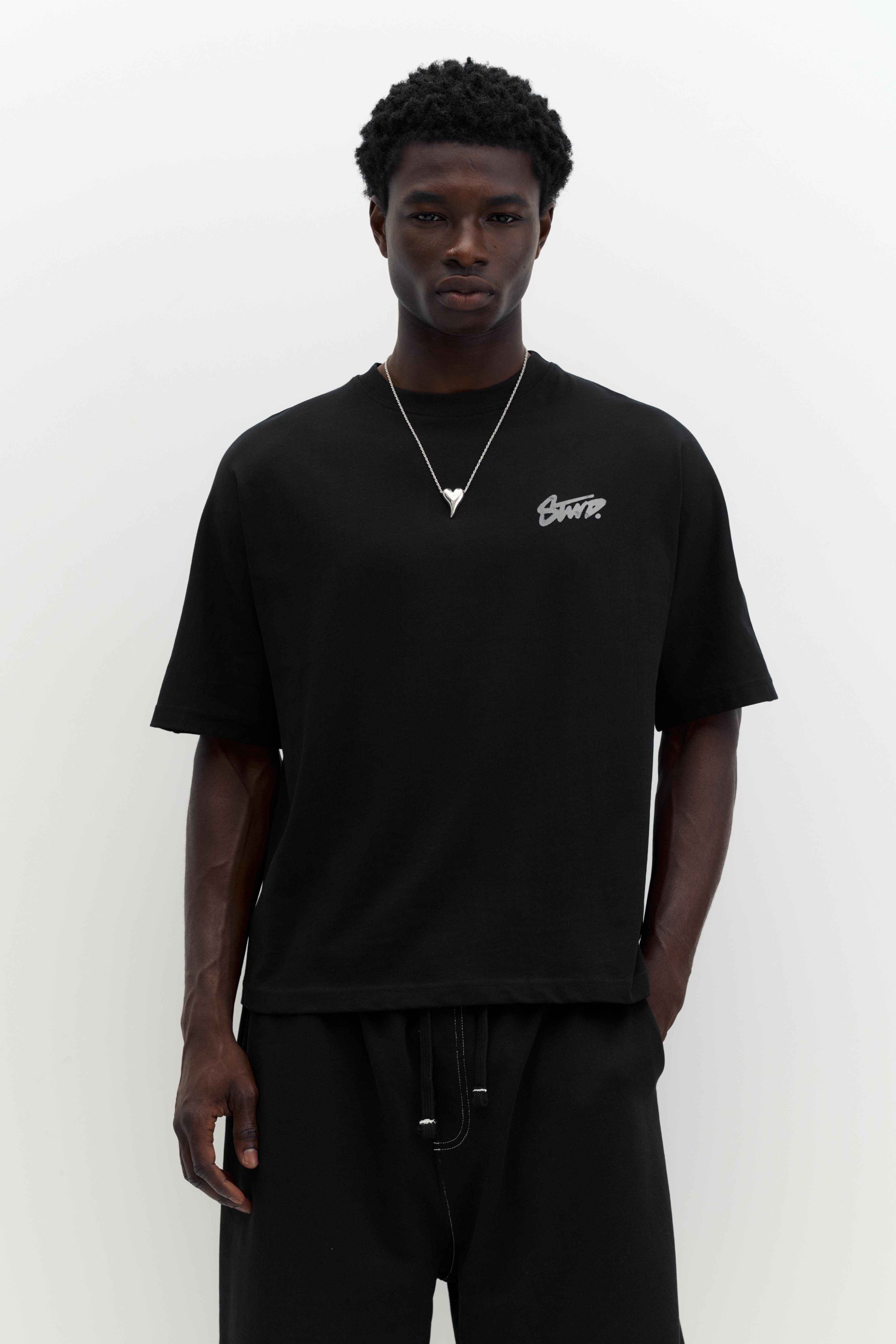 STWD graffiti logo T-shirt — Black