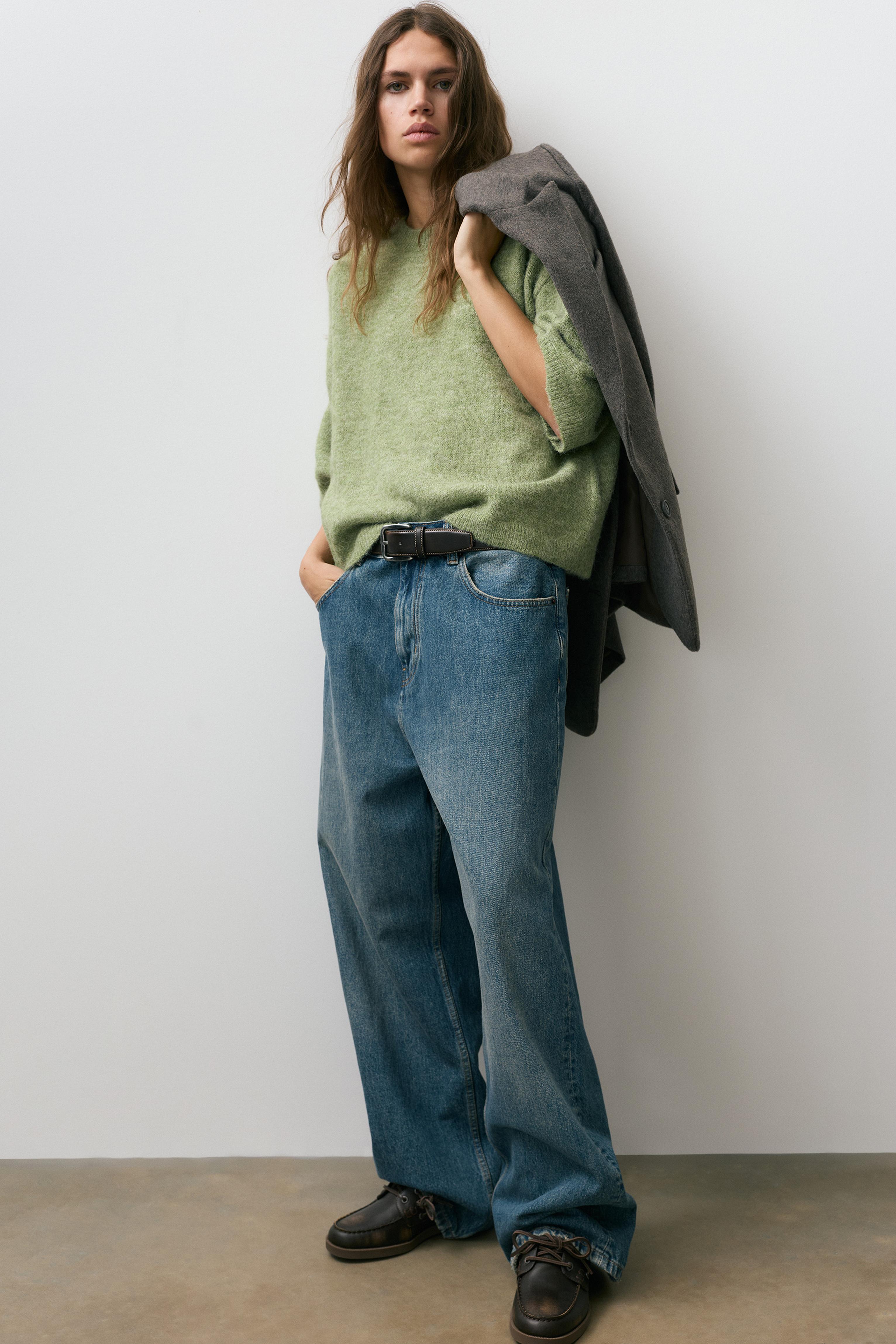 Boxy-Pullover Mit Kurzen Ärmeln