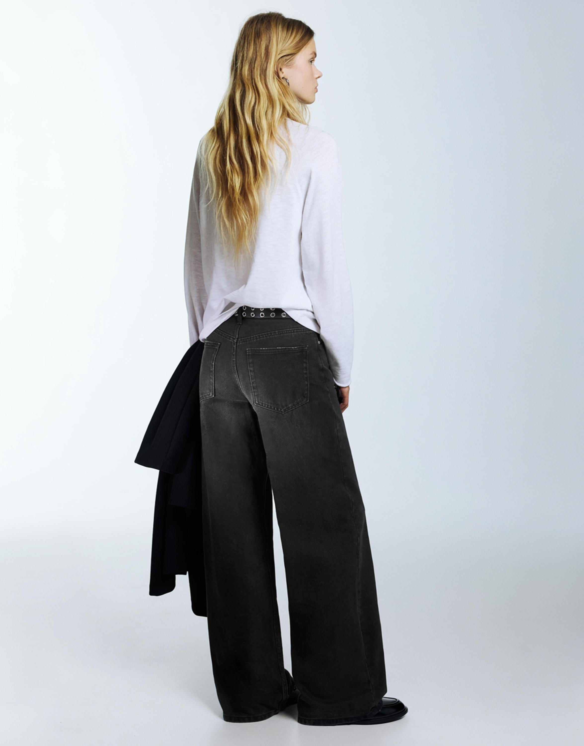 Wide leg yüksek bel jean - Görsel 26