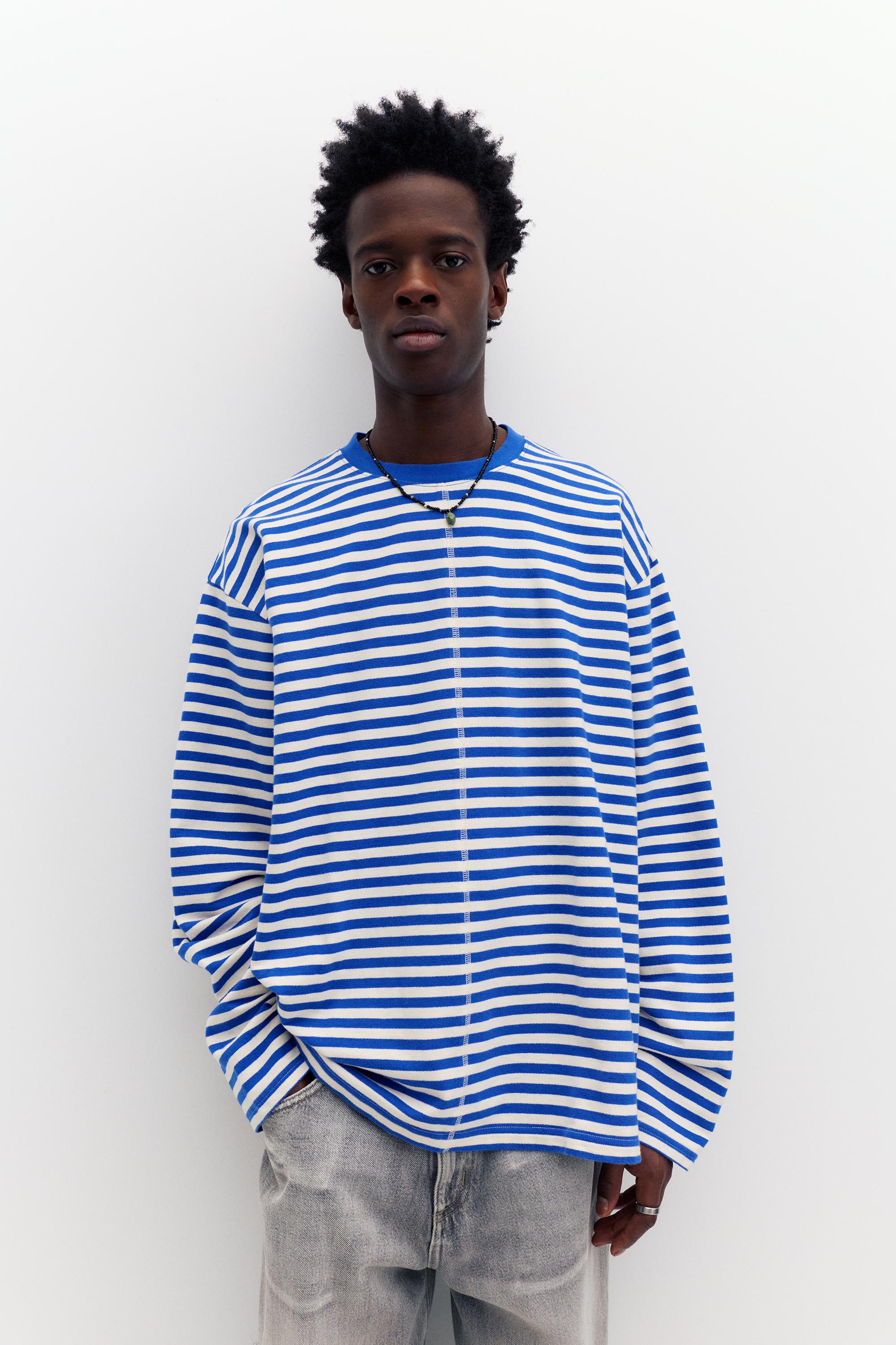 Çizgili uzun kollu t-shirt - Görsel 19