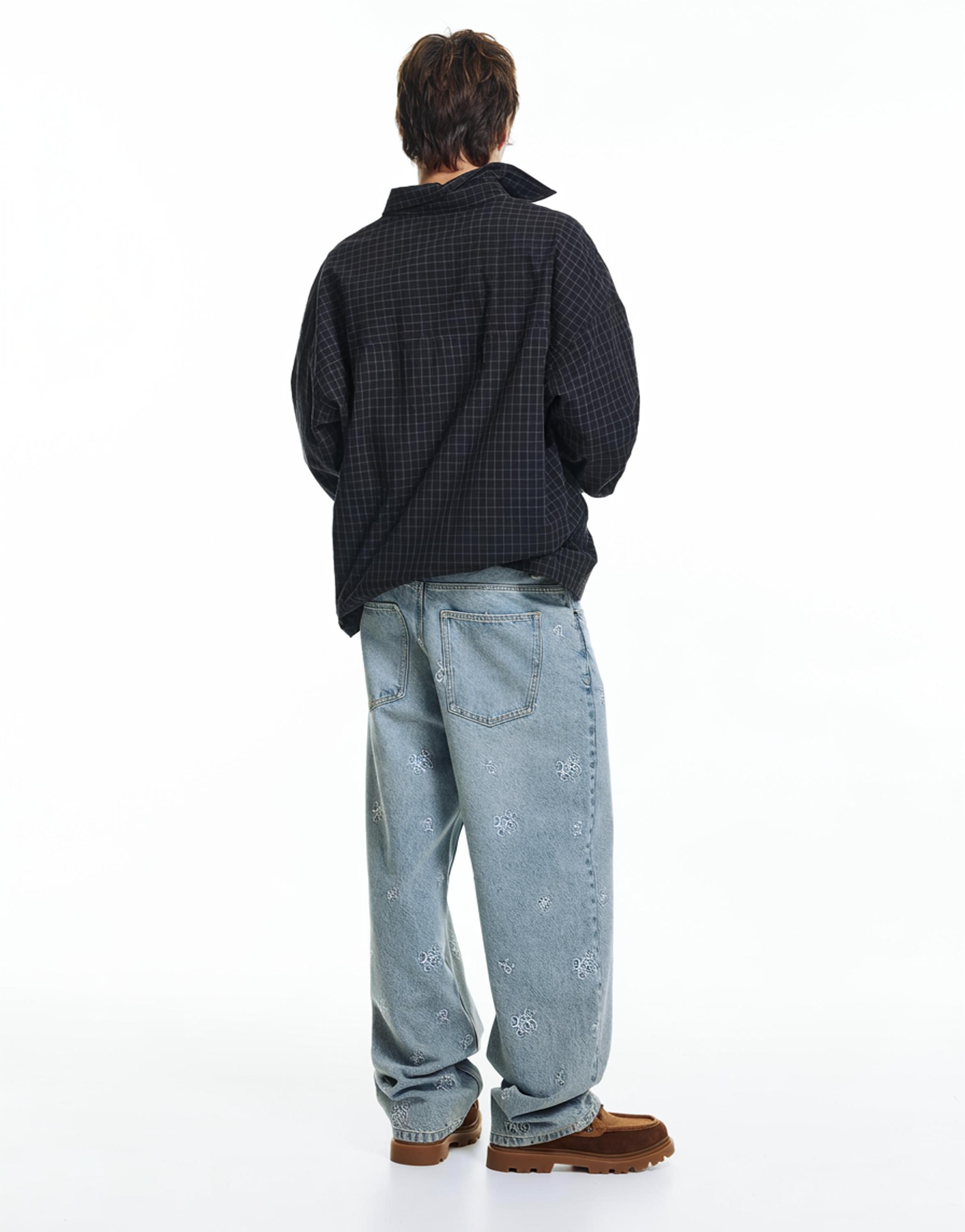 STWD Nakışlı Baggy Jean - Görsel 21