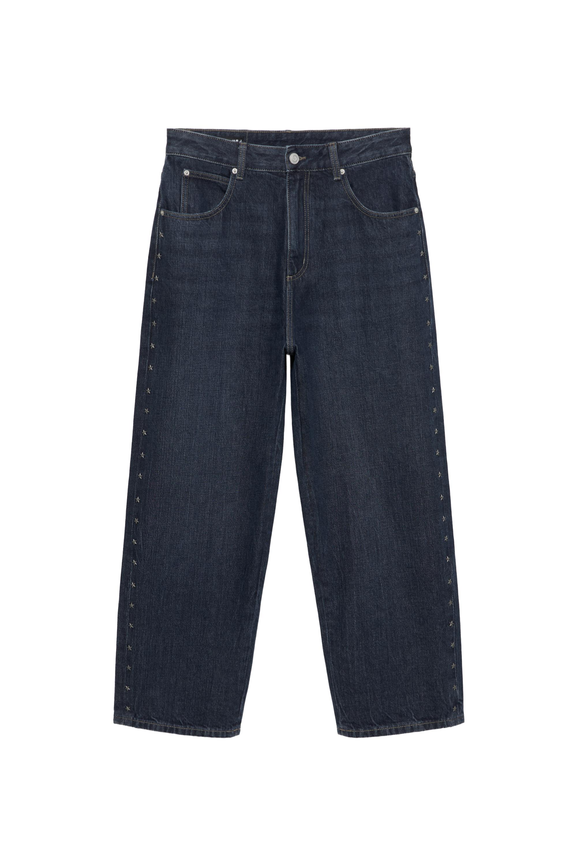 Yıldız detaylı baggy relaxed jean - Görsel 2