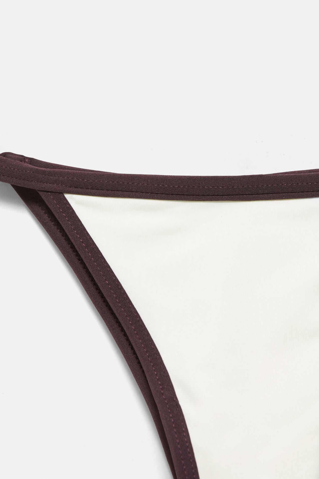 Bikini bottoms with trims — White