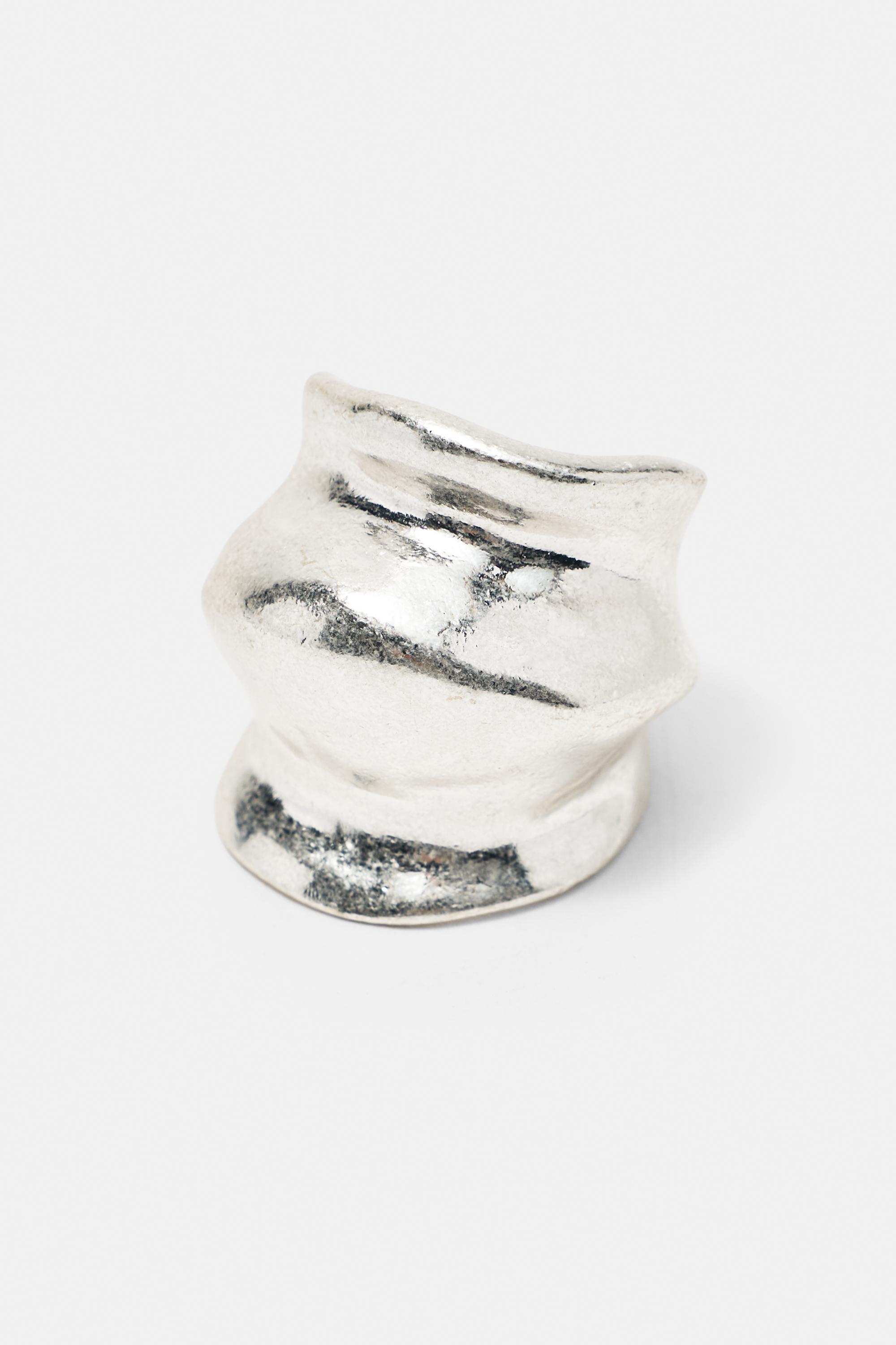Pack of 3 irregular rings — Silver