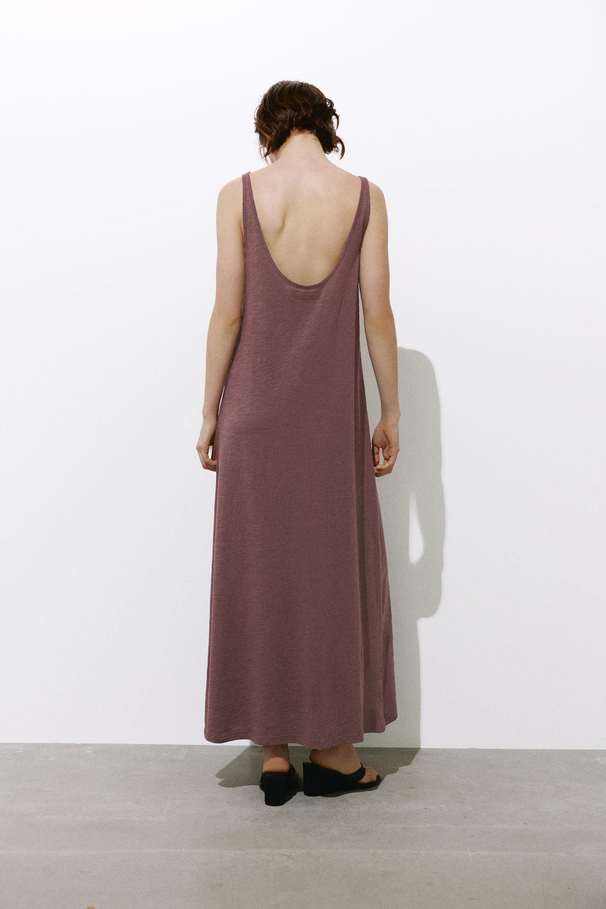 Strappy midi dress — Eggplant