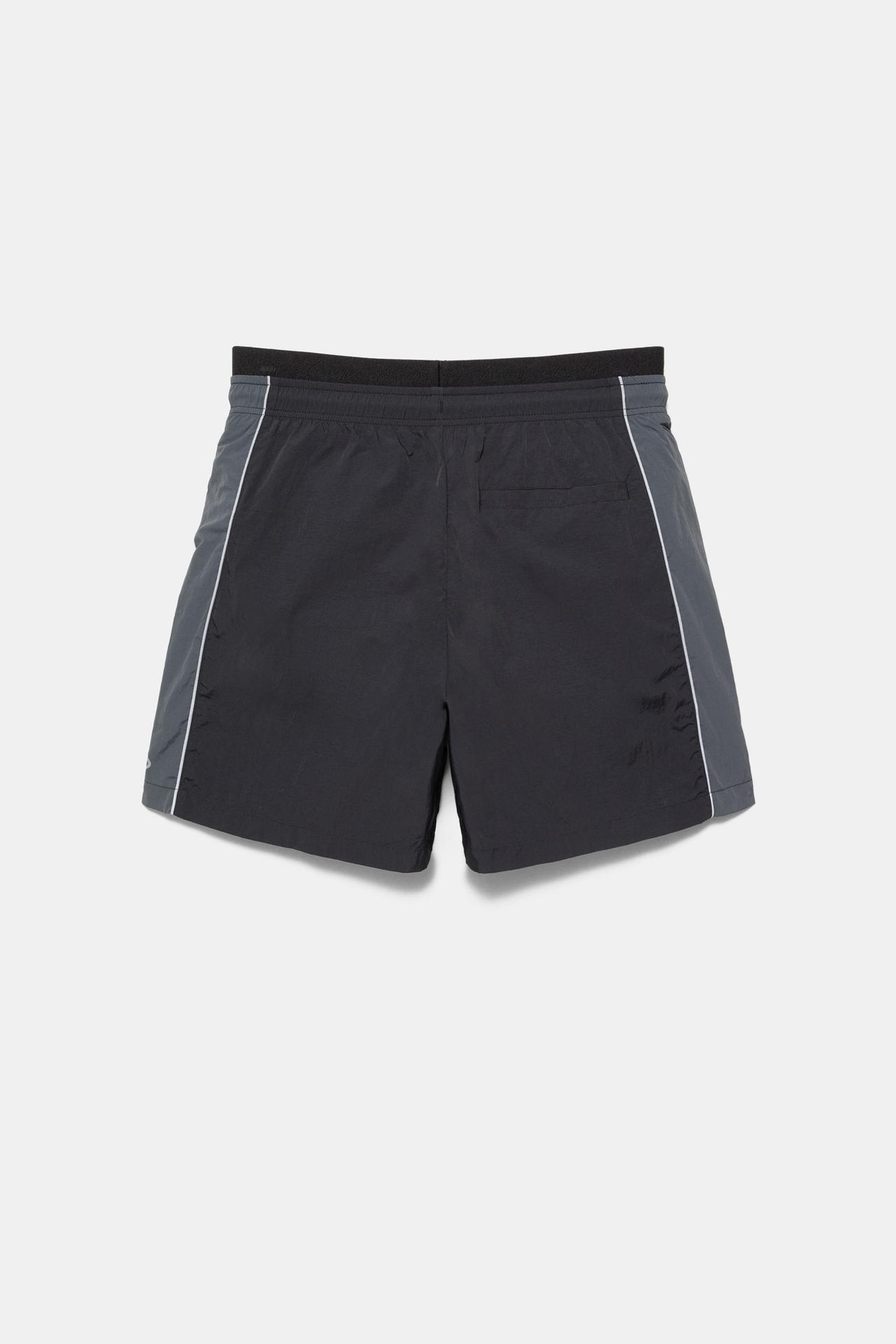 Panelled swimming trunks — Black