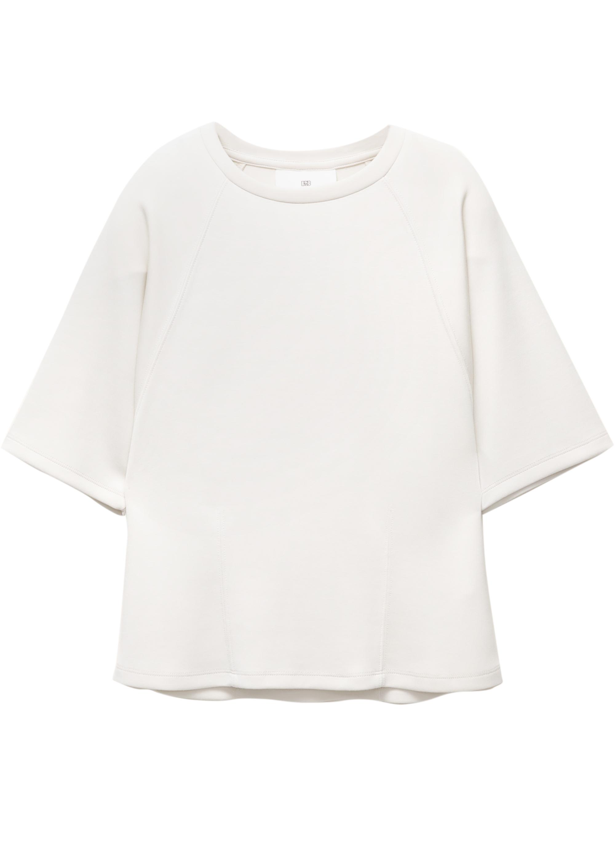 Soft touch short sleeve sweatshirt — Ecru