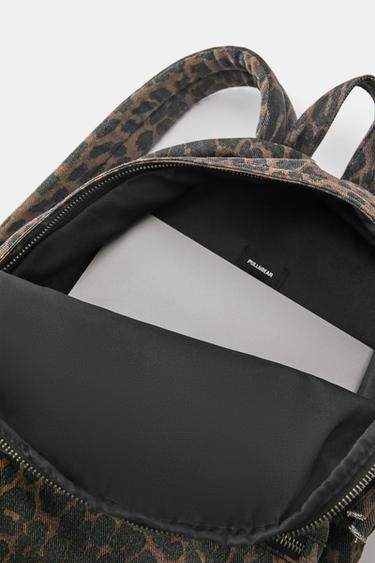 Leopard print canvas backpack — Leopard 5