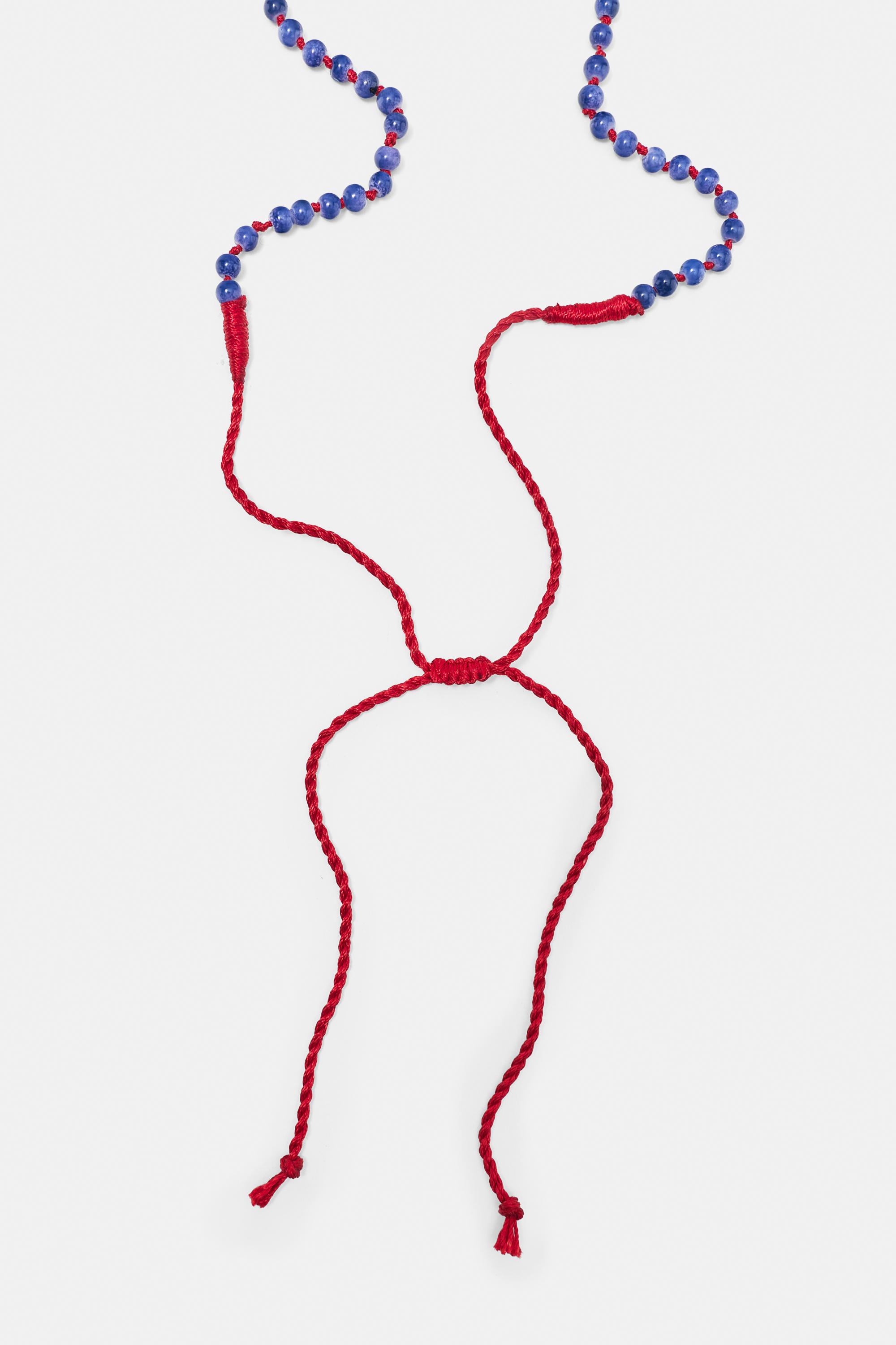 Seashell bead necklace — Red