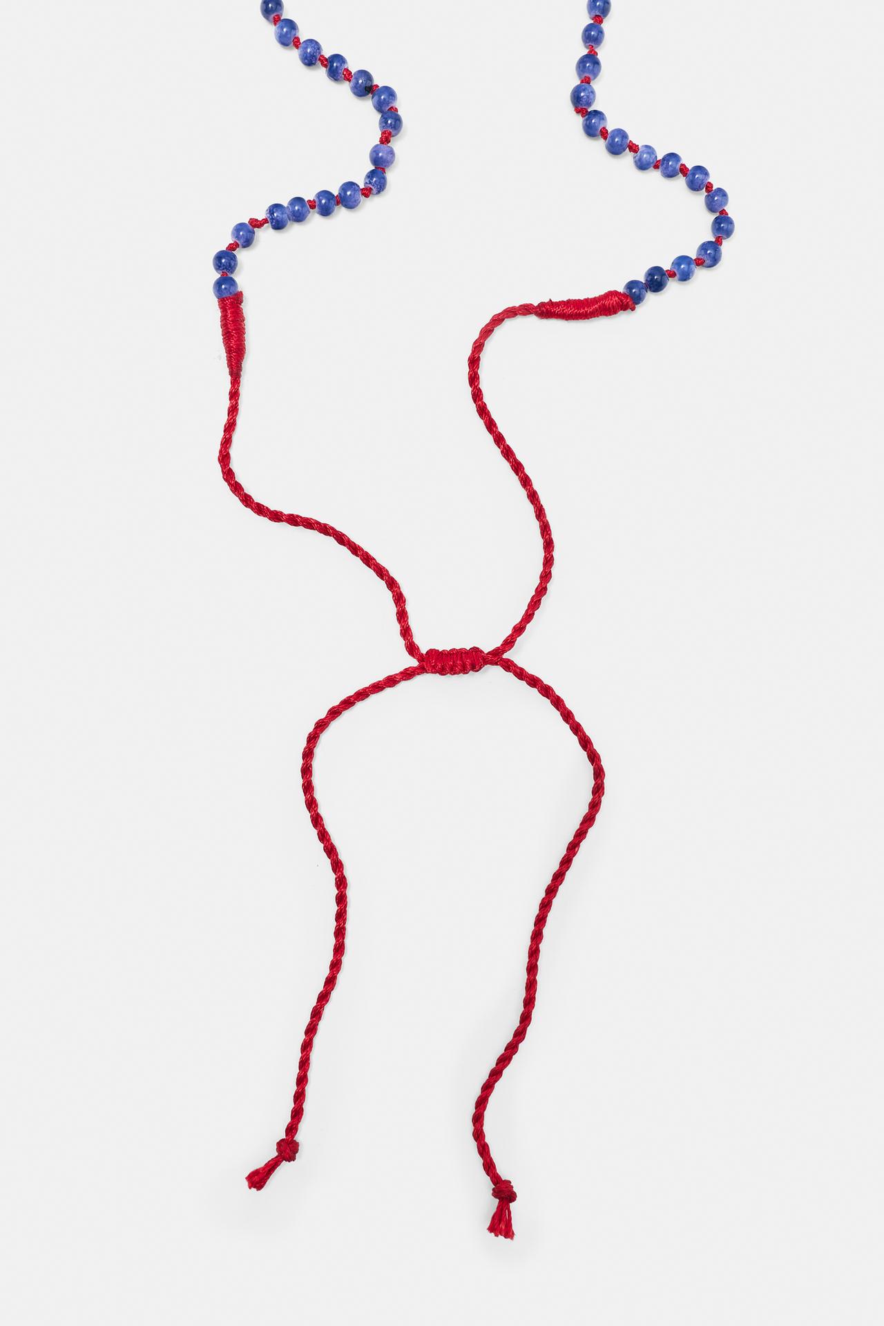 Seashell bead necklace — Red