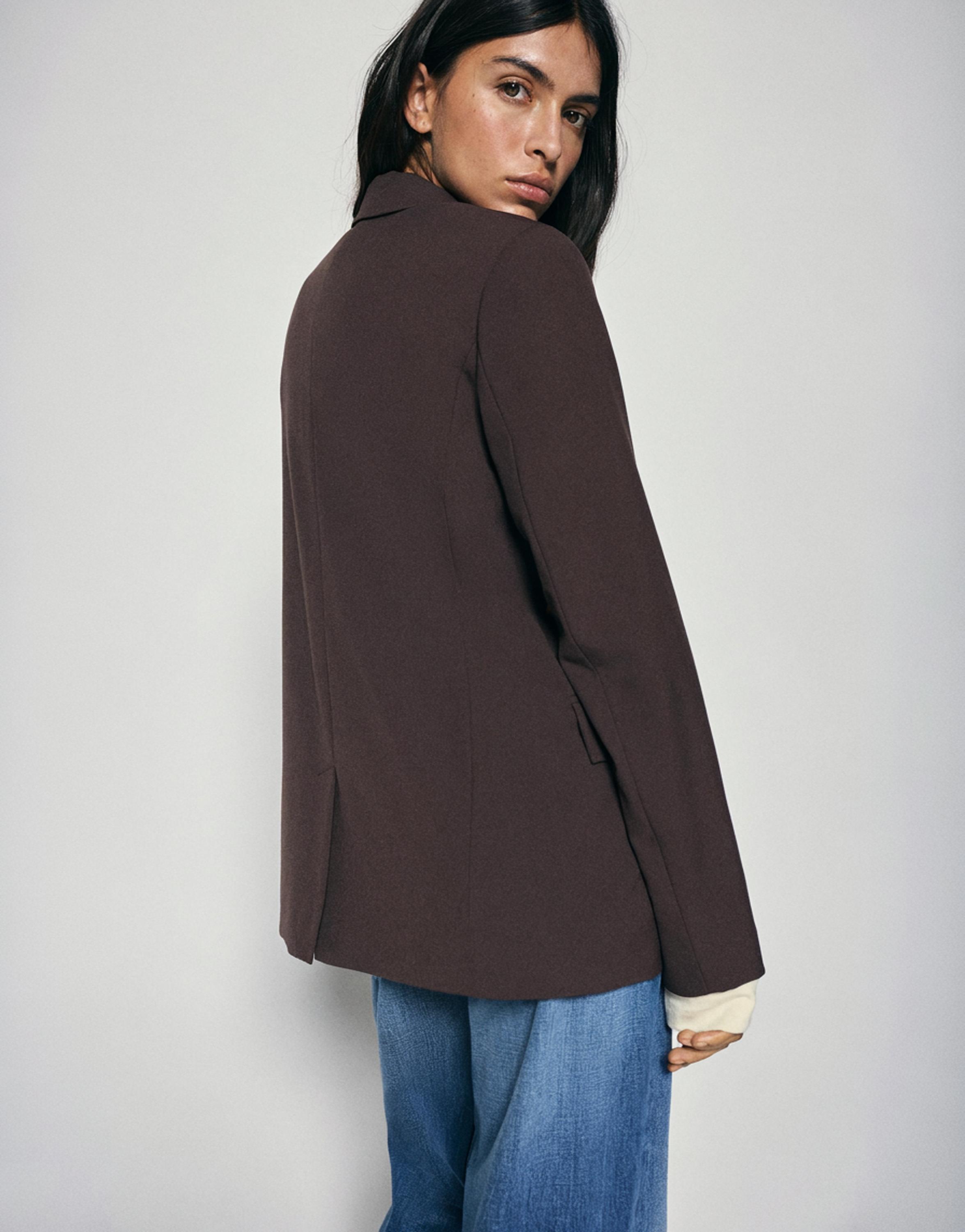 Basic blazer — Brown