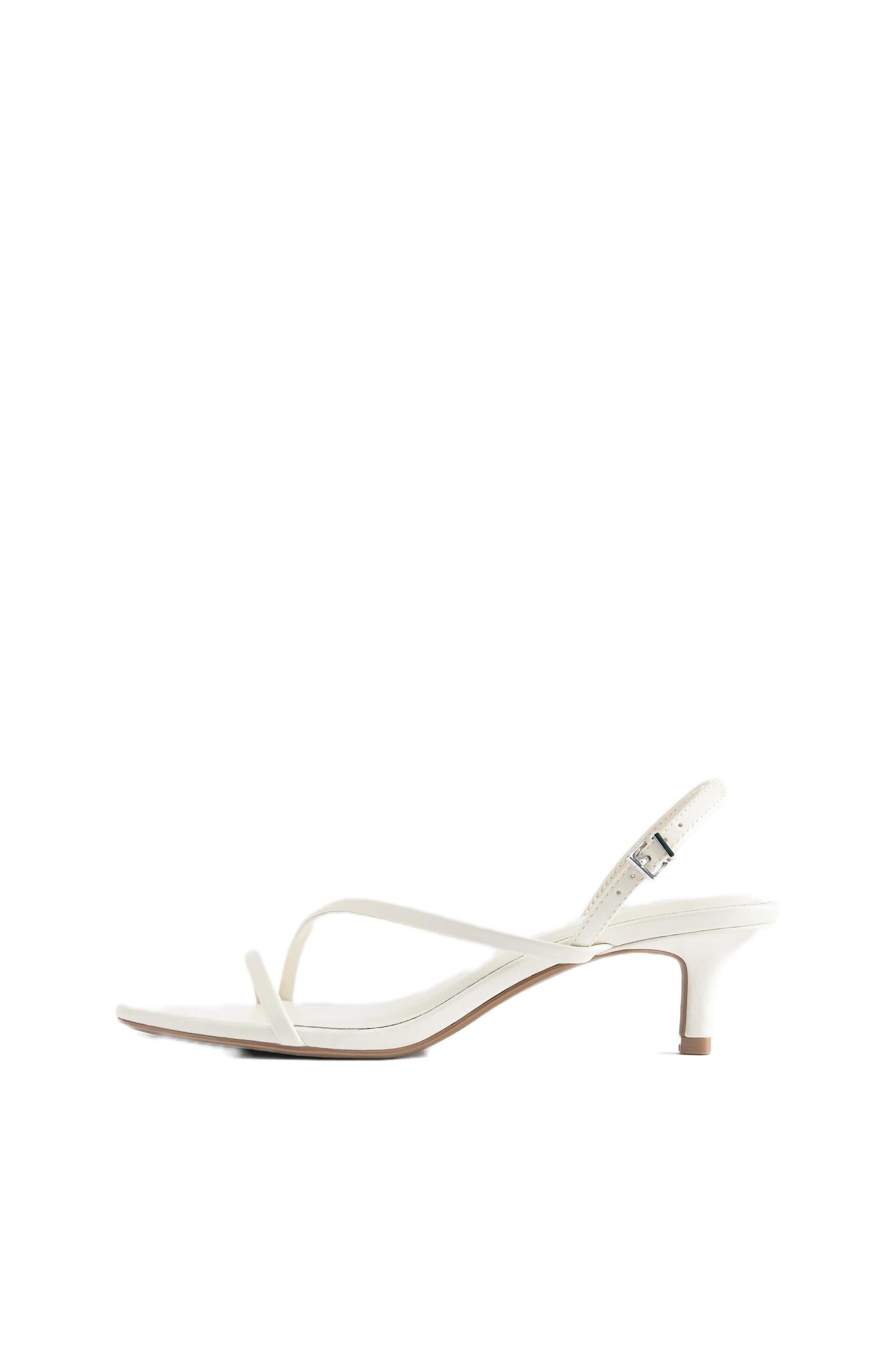 Strappy heeled sandals — White