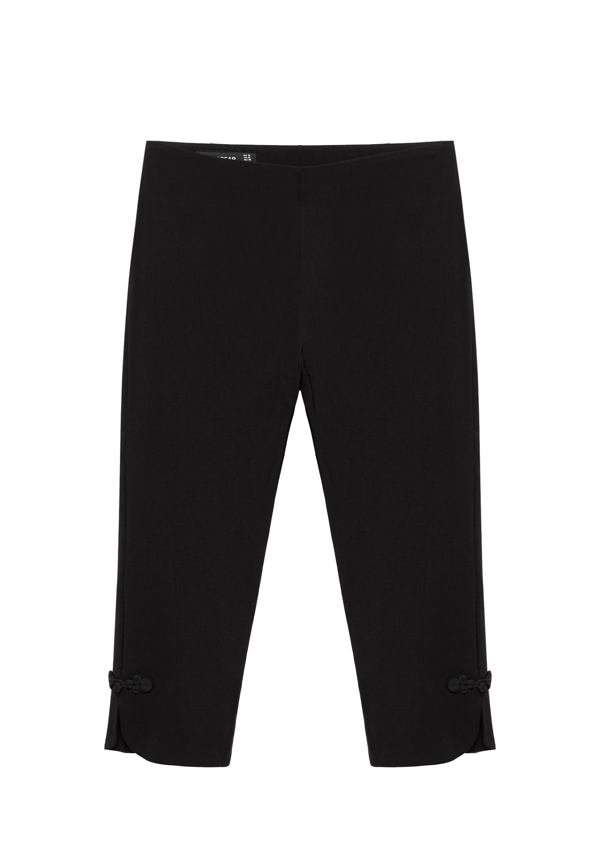 Frog fastening capris — Black