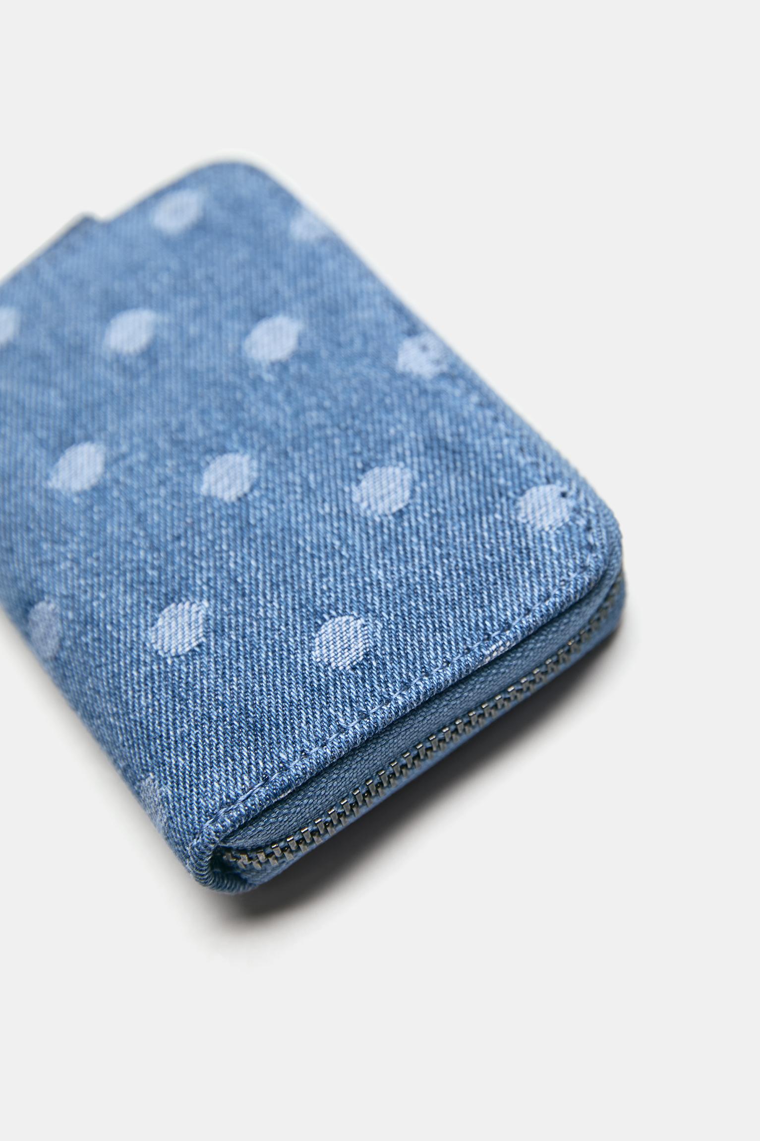 Denim polka dot wallet — Jeans