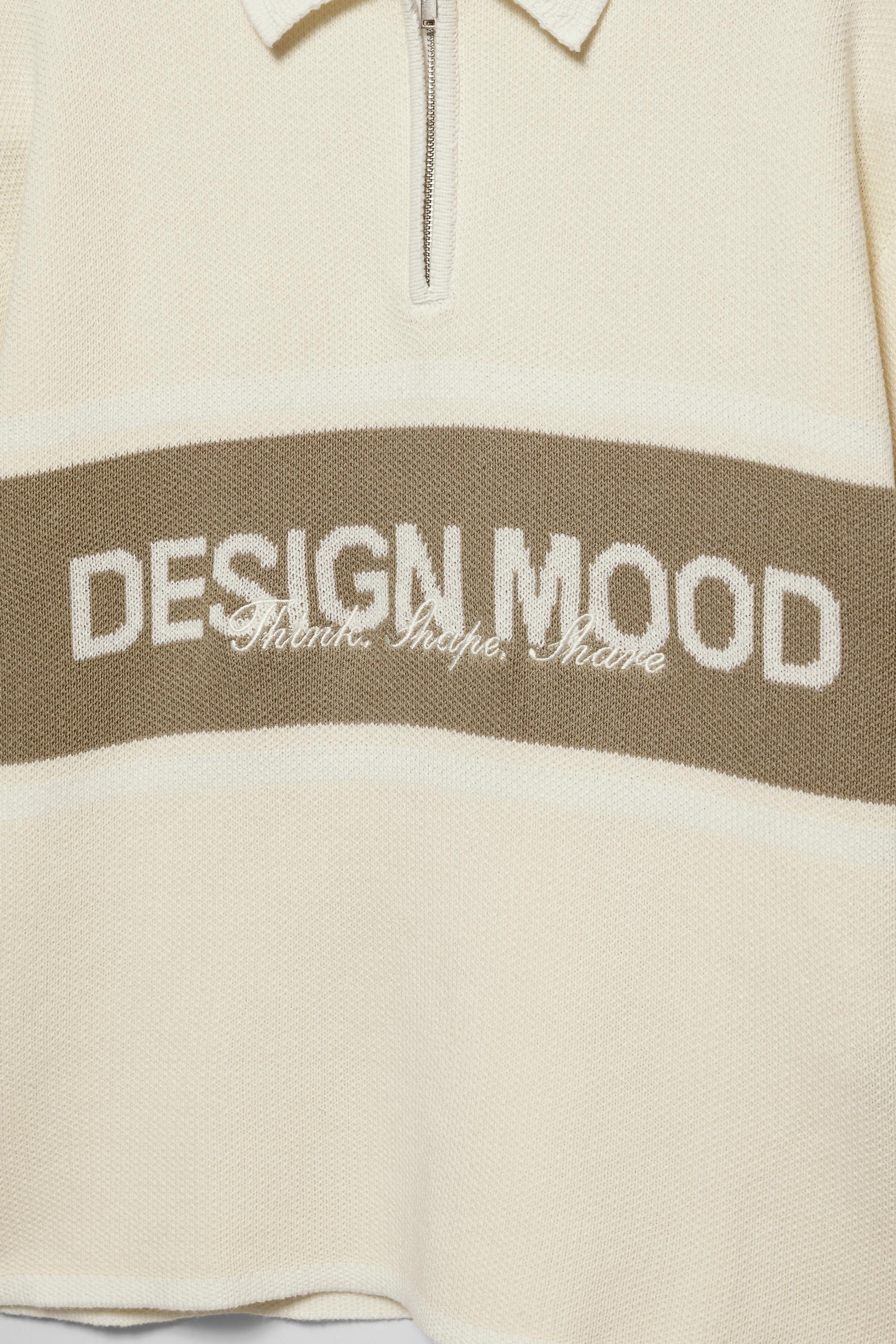 Fermuar detaylı örme polo - Görsel 5