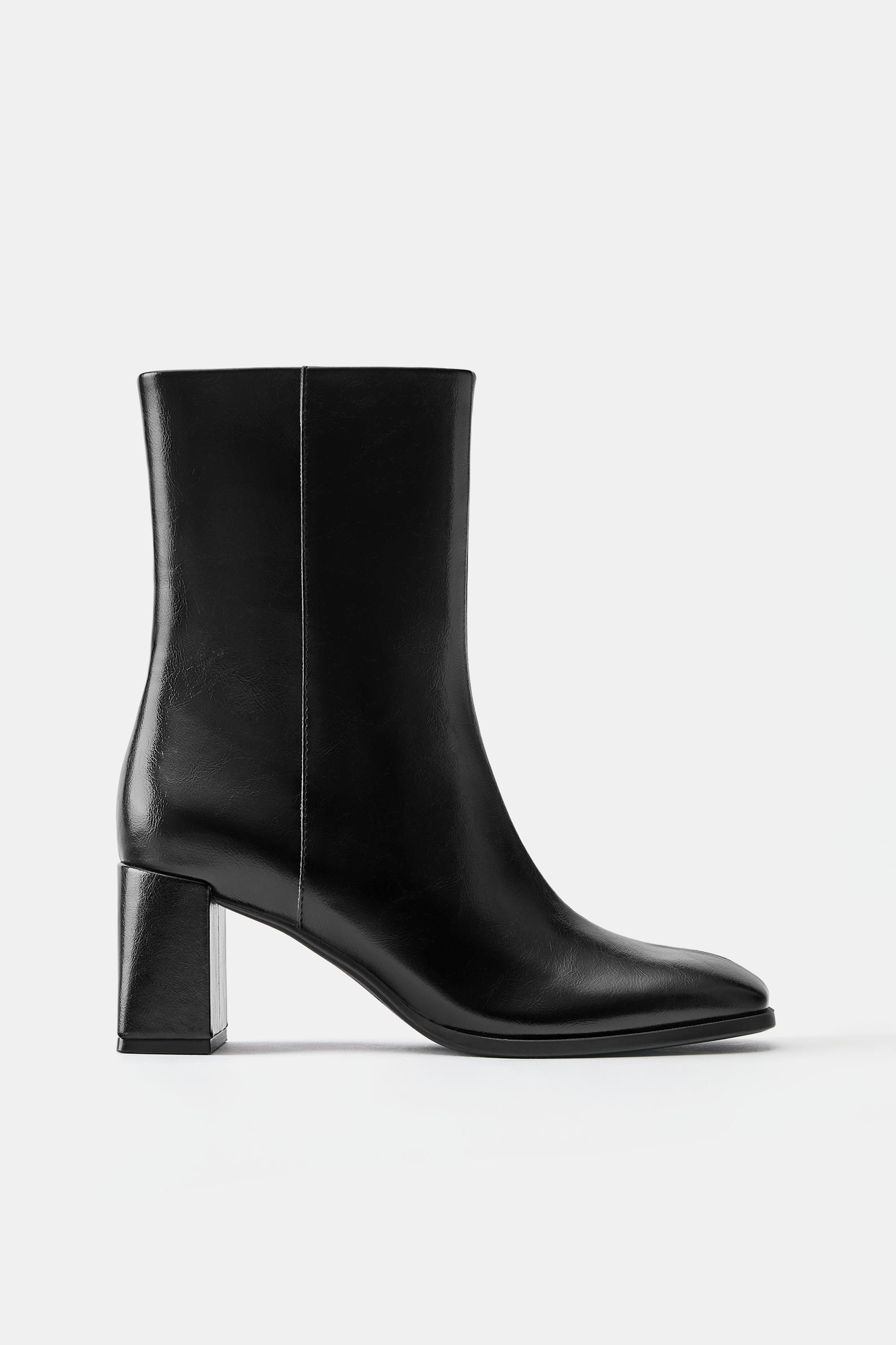 High-heel ankle boots — Black