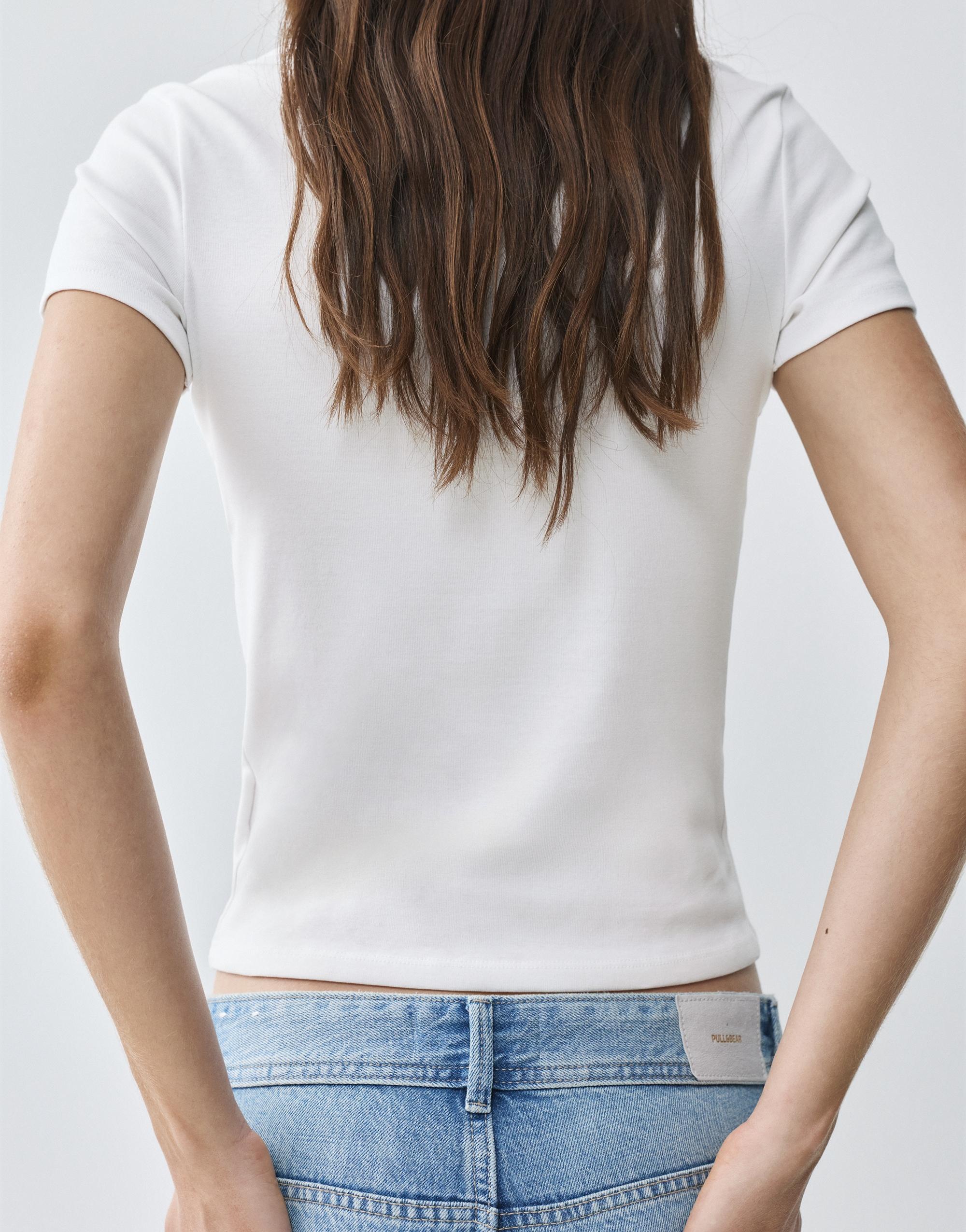 Fitted short sleeve T-shirt — White