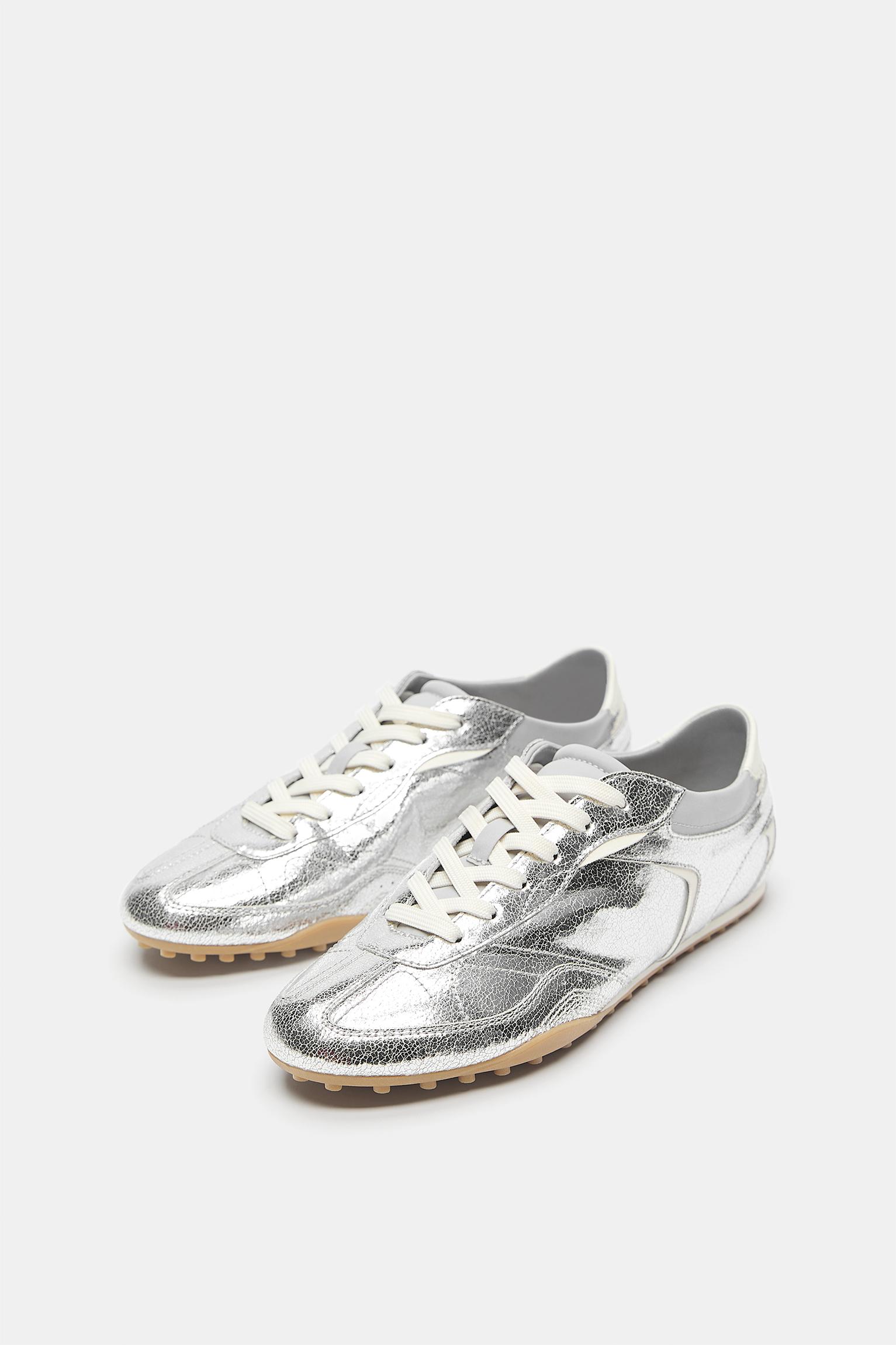 Metallic trainers — Silver