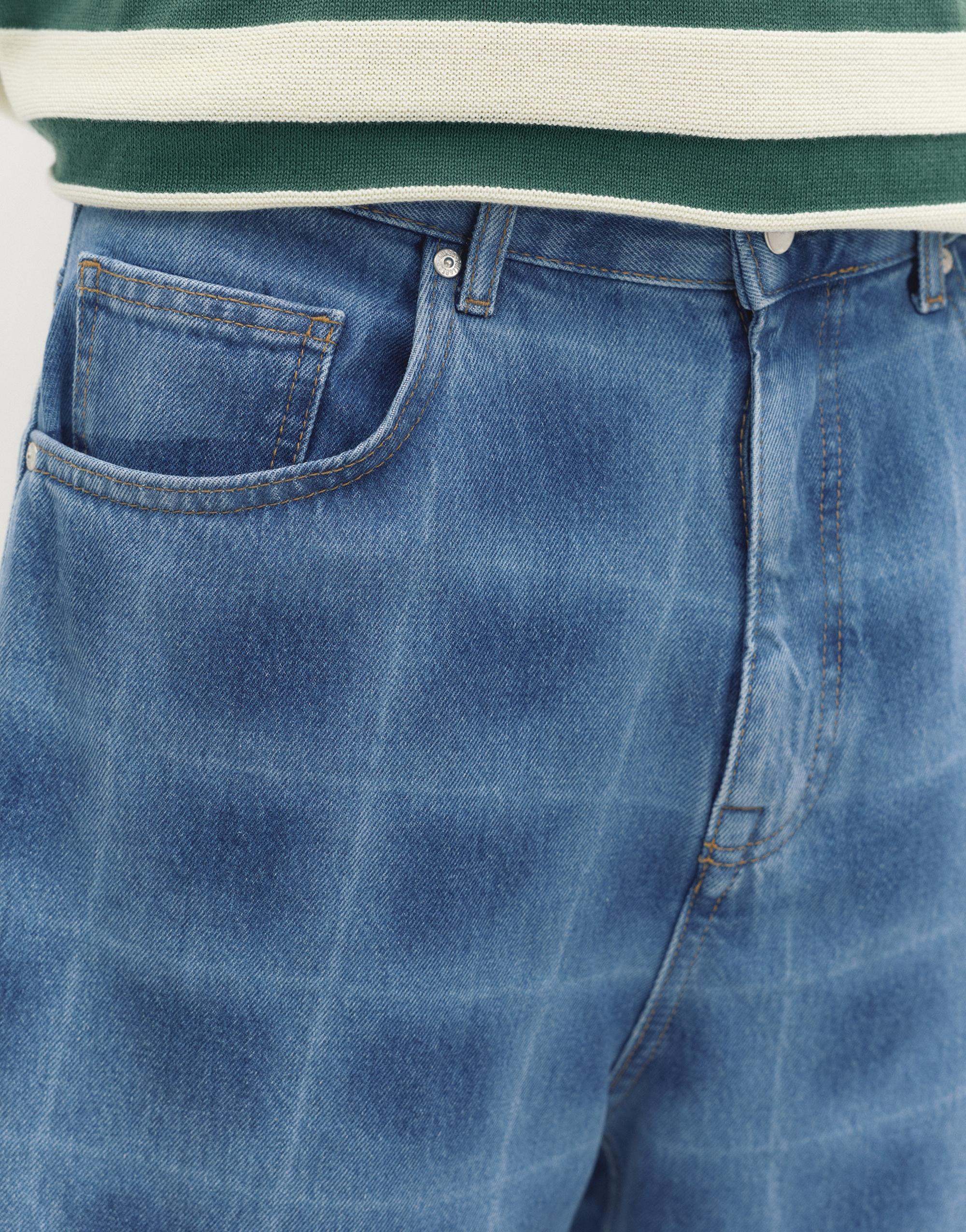 Lazer baskılı skater denim bermuda - Görsel 9