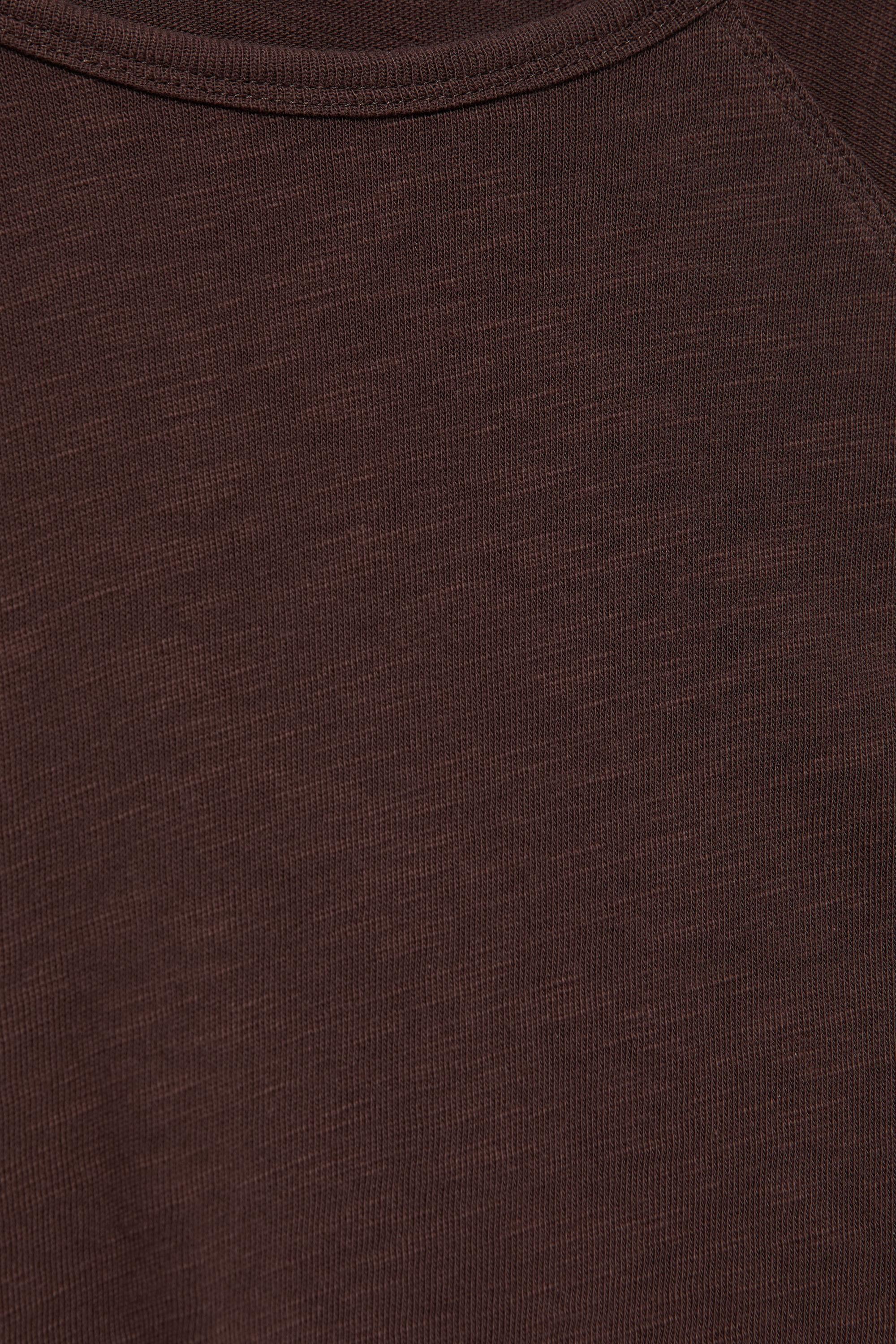 Long sleeve raglan T-shirt — Brown
