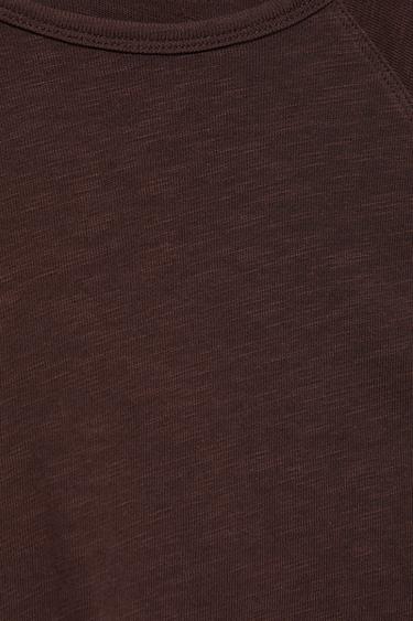 Long sleeve raglan T-shirt — Brown 7