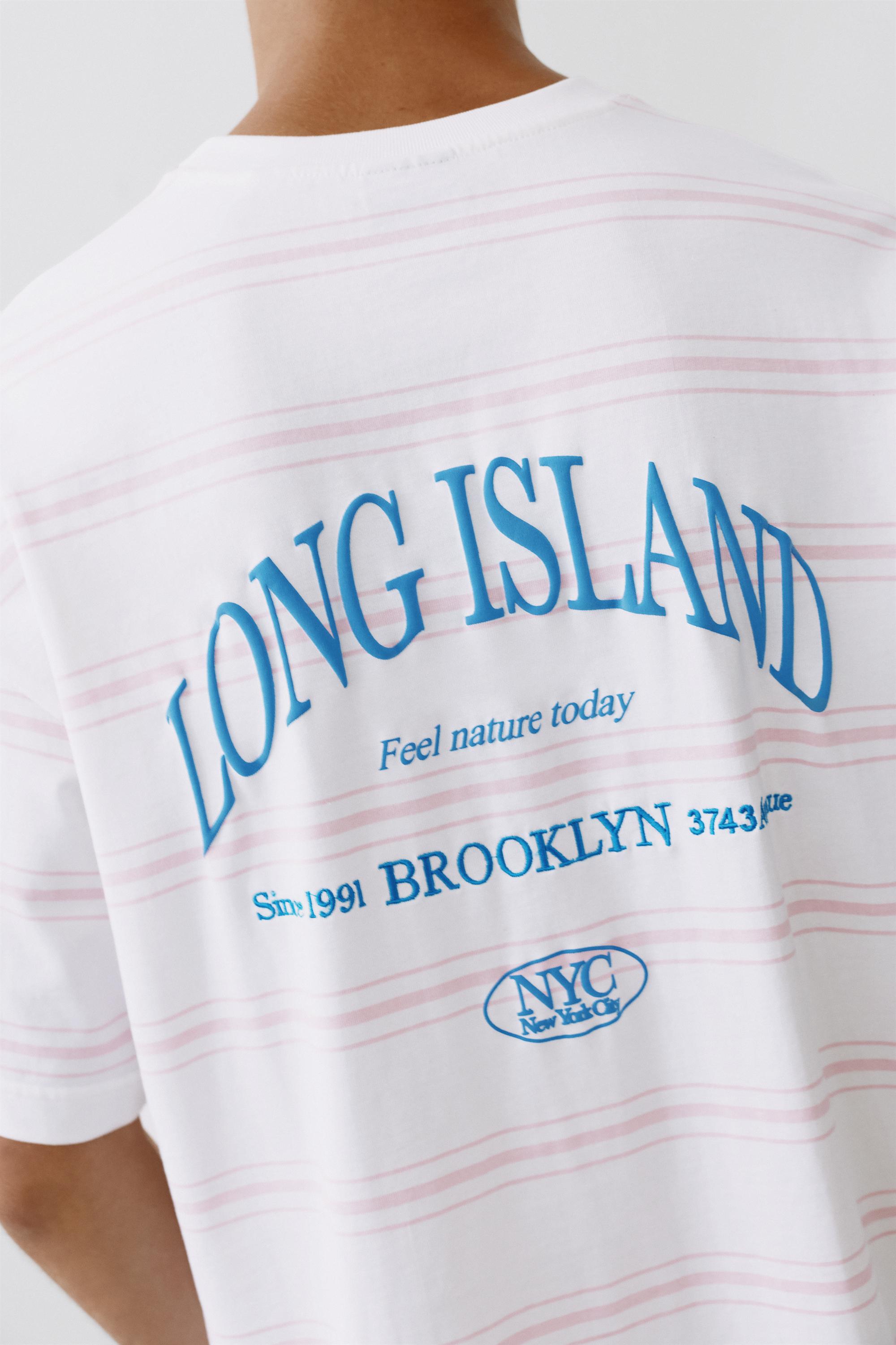 Striped NYC graphic T-shirt — Striped