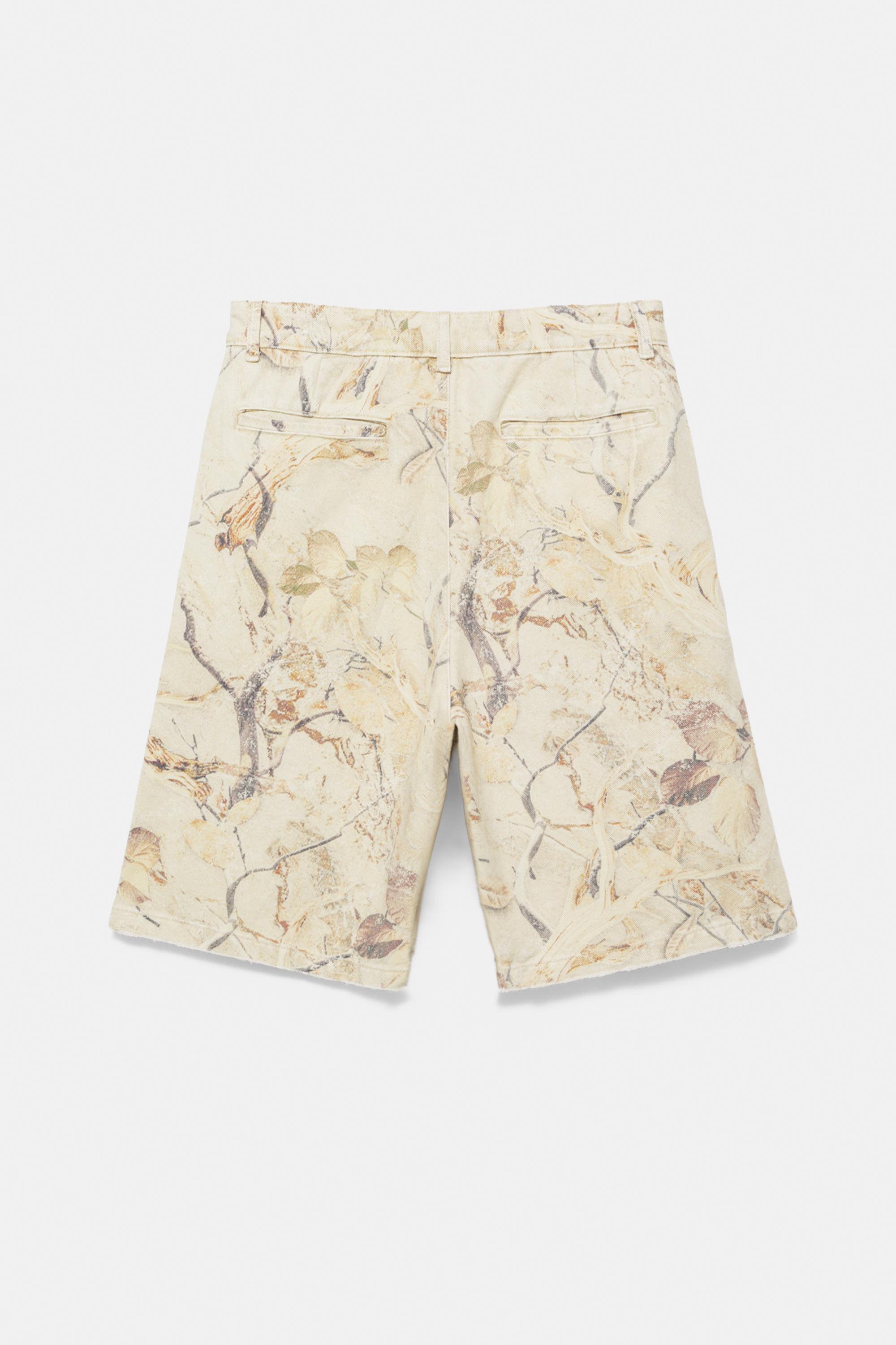 Printed Bermuda shorts — Sand