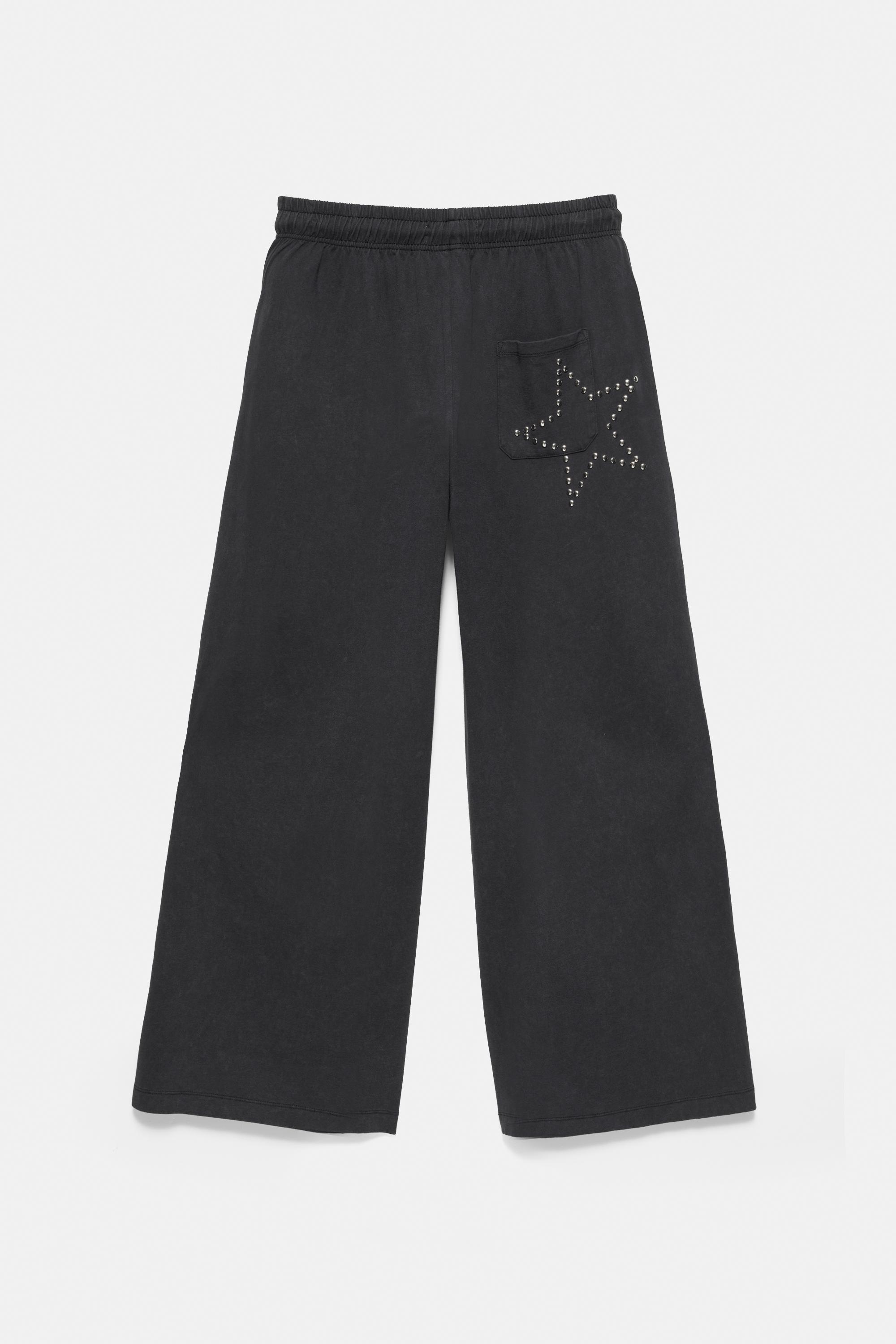 Wide-leg star trousers — Grey