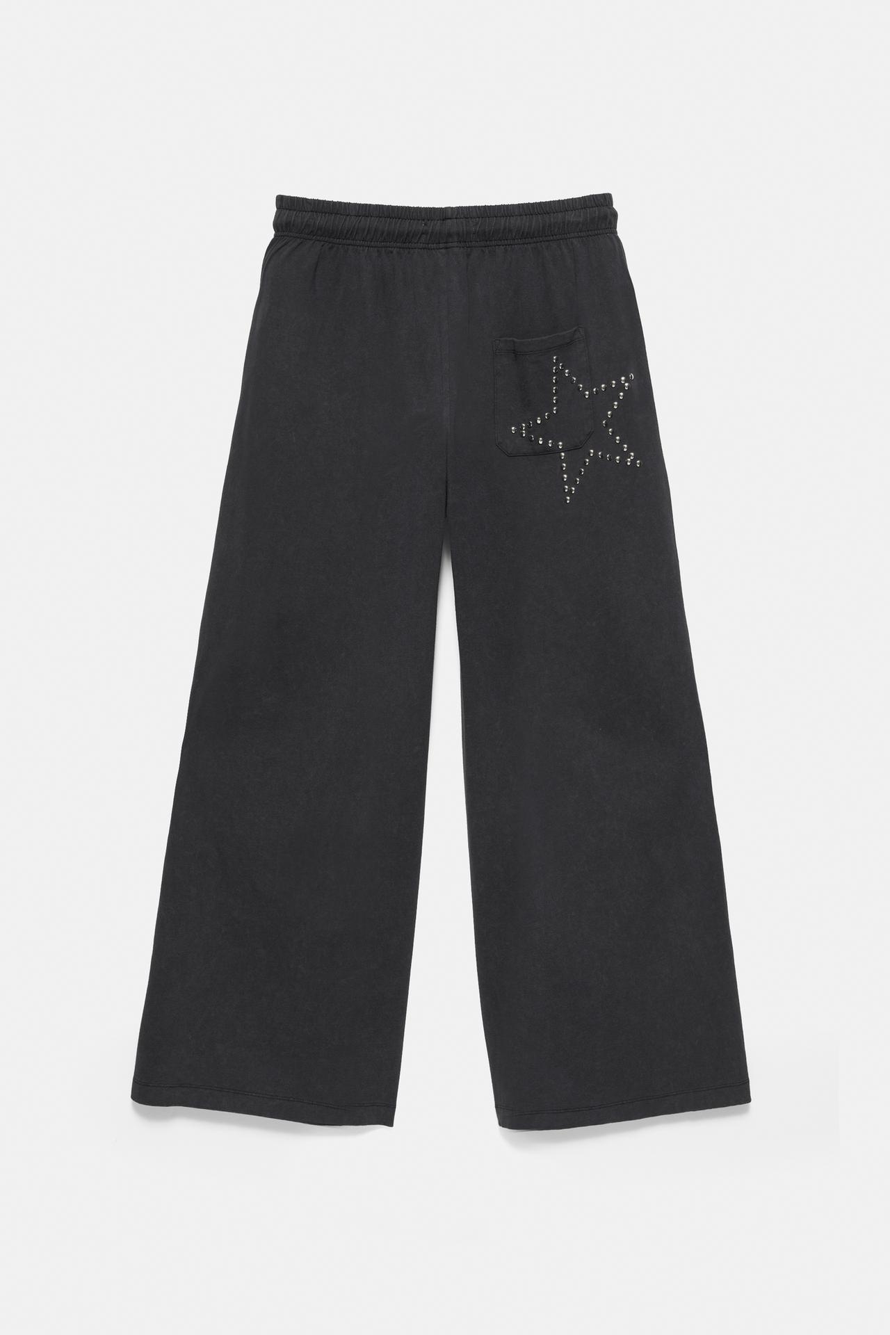 Wide-leg star trousers — Grey