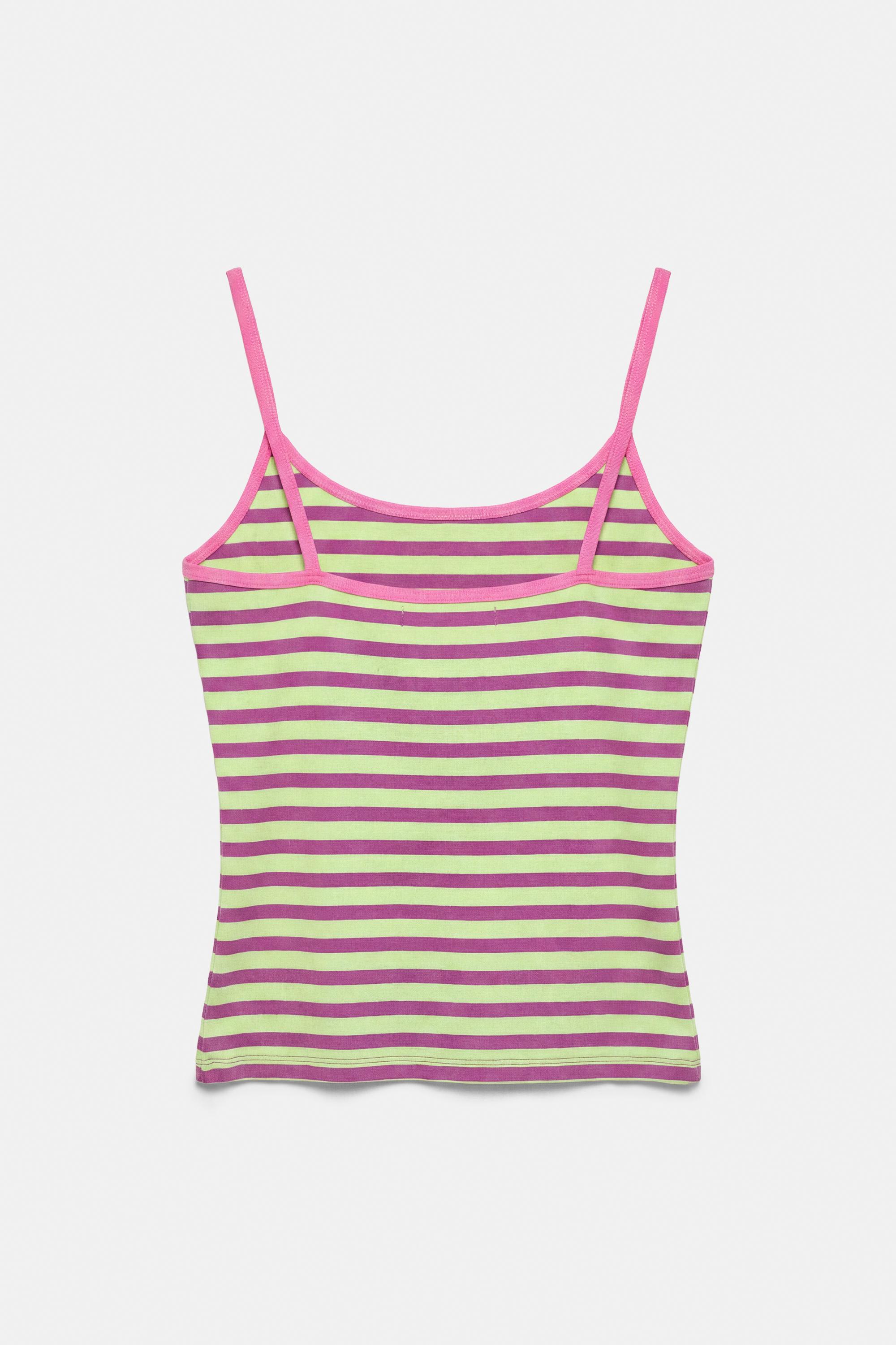 Thin strap top — Striped