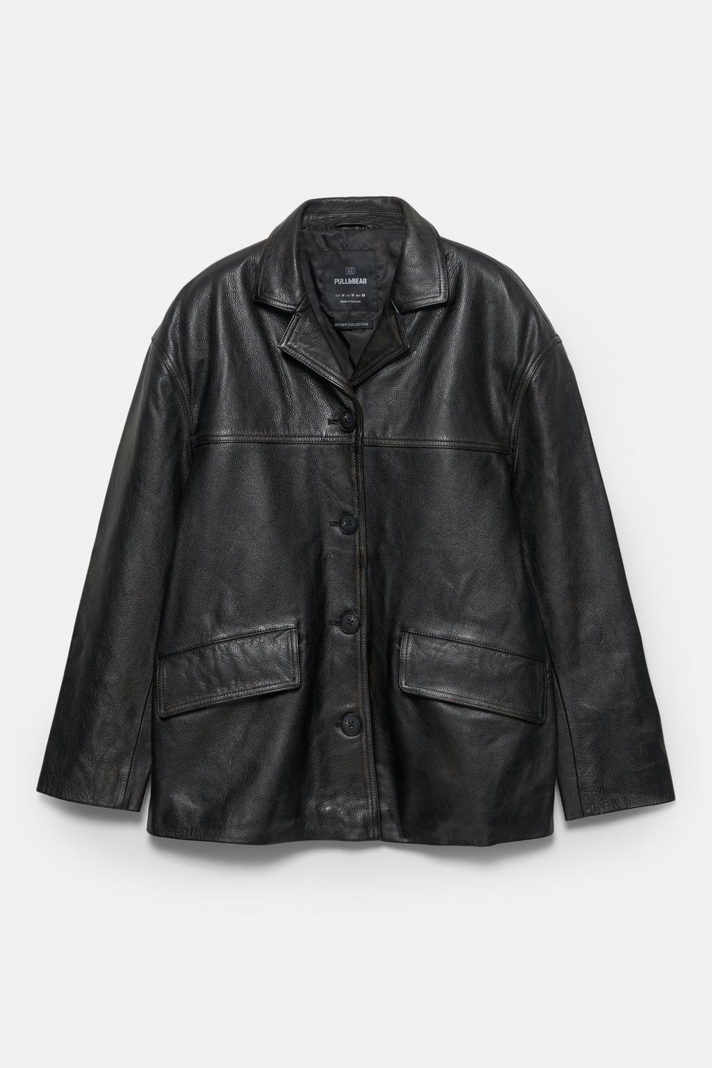 Veste 100 cuir pull&bear