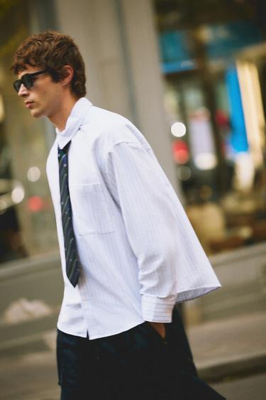 Striped long sleeve shirt — Off white 1
