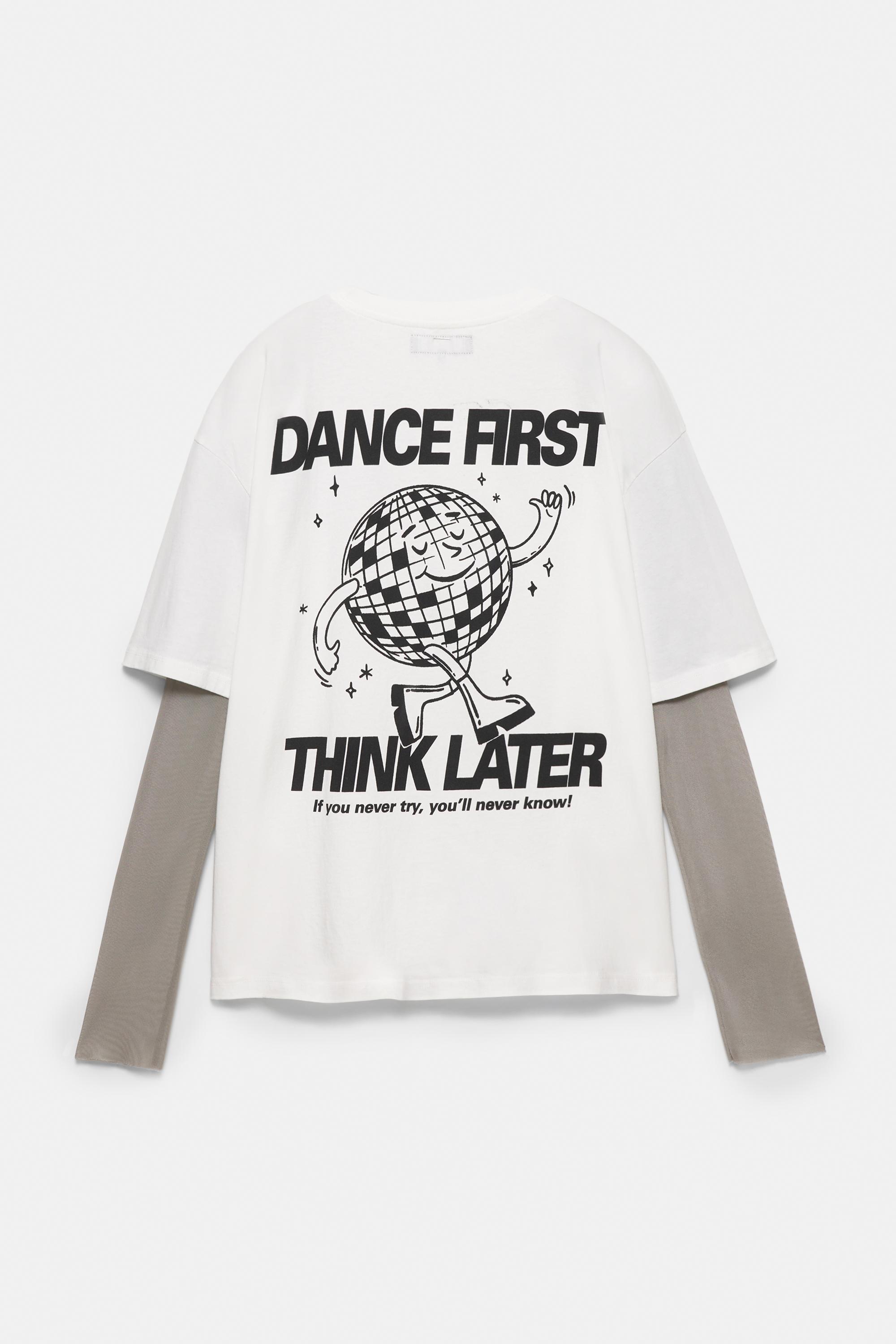 Double sleeve T-shirt with slogan — Ice
