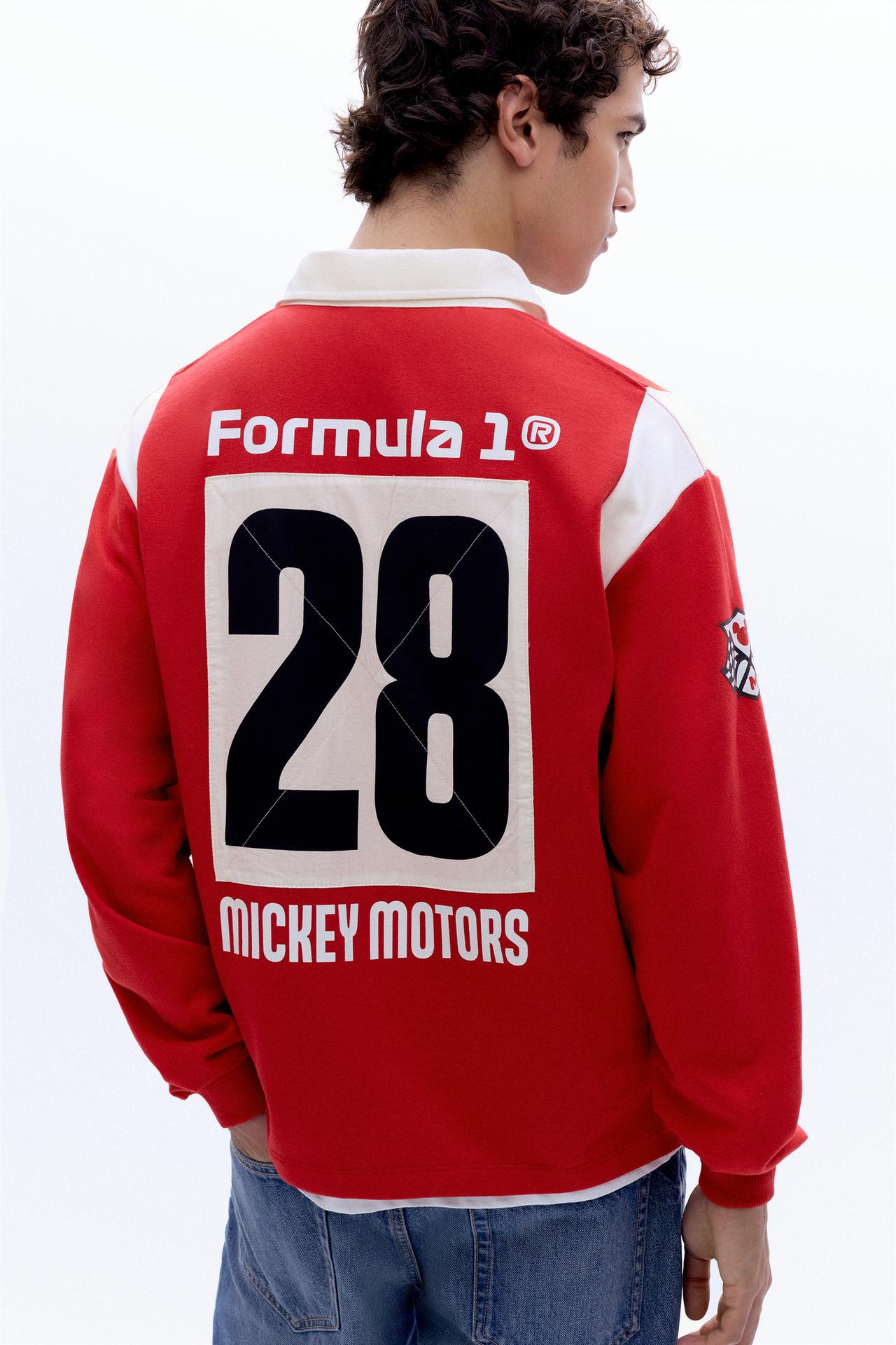 Disney x F1 long sleeve polo shirt — Red