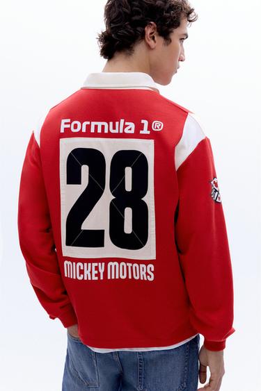 Disney x F1 long sleeve polo shirt — Red 2