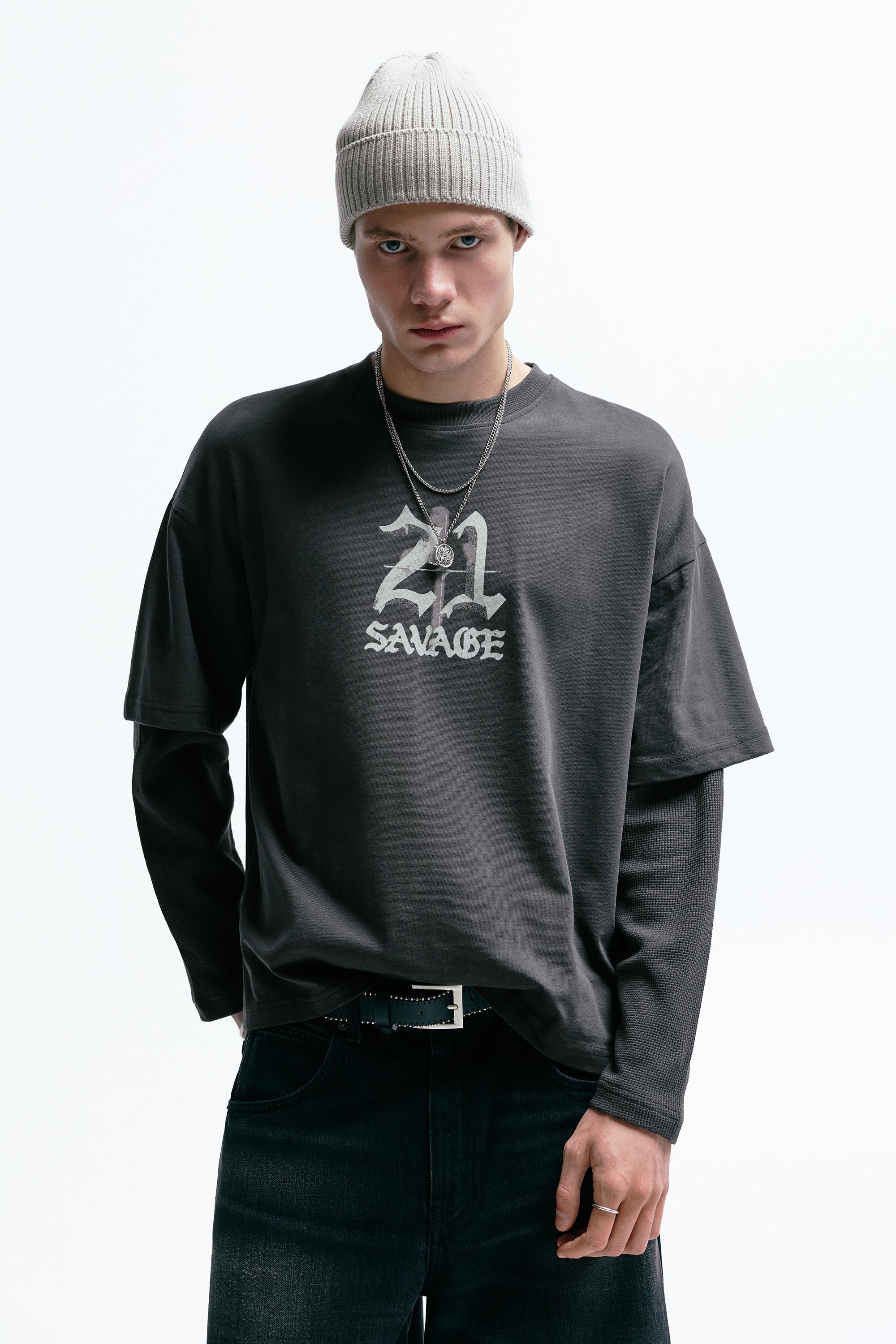 21 Savage çift kollu t-shirt - Görsel 10