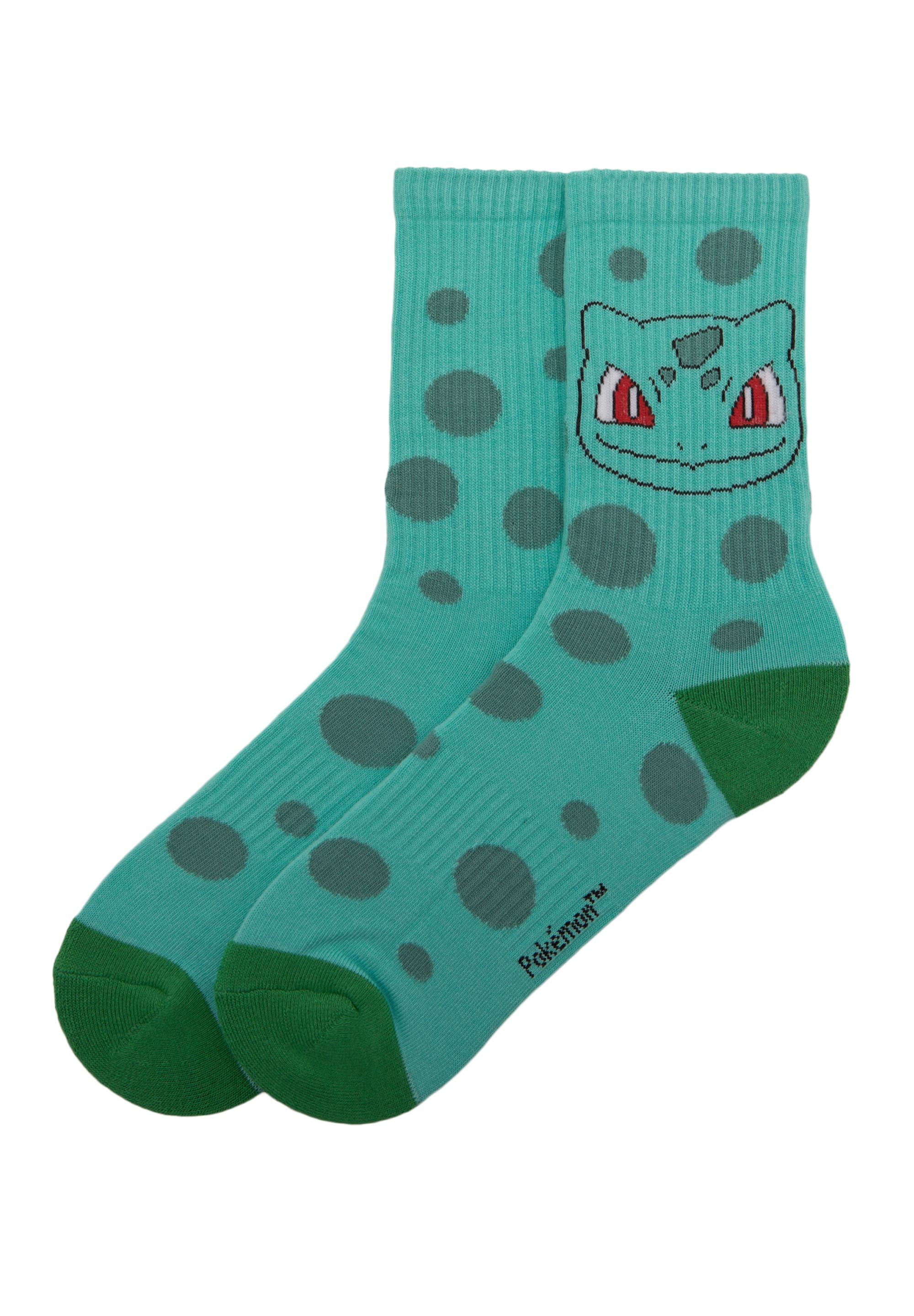 Pokémon Bulbasaur Socks — Medium green